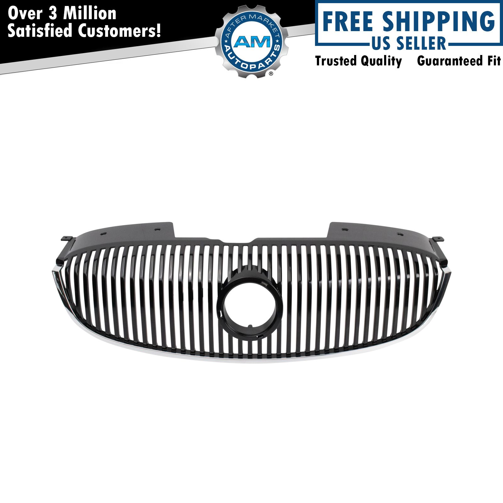 Front Grille Chrome & Black For 2006-2008 Buick Lucerne GM1200555