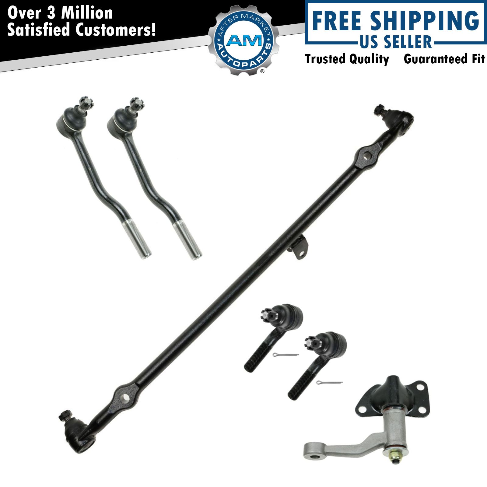 Front Tie Rod End Center Drag Link Idler Arm Steering Kit Set 6pc for D21 2WD