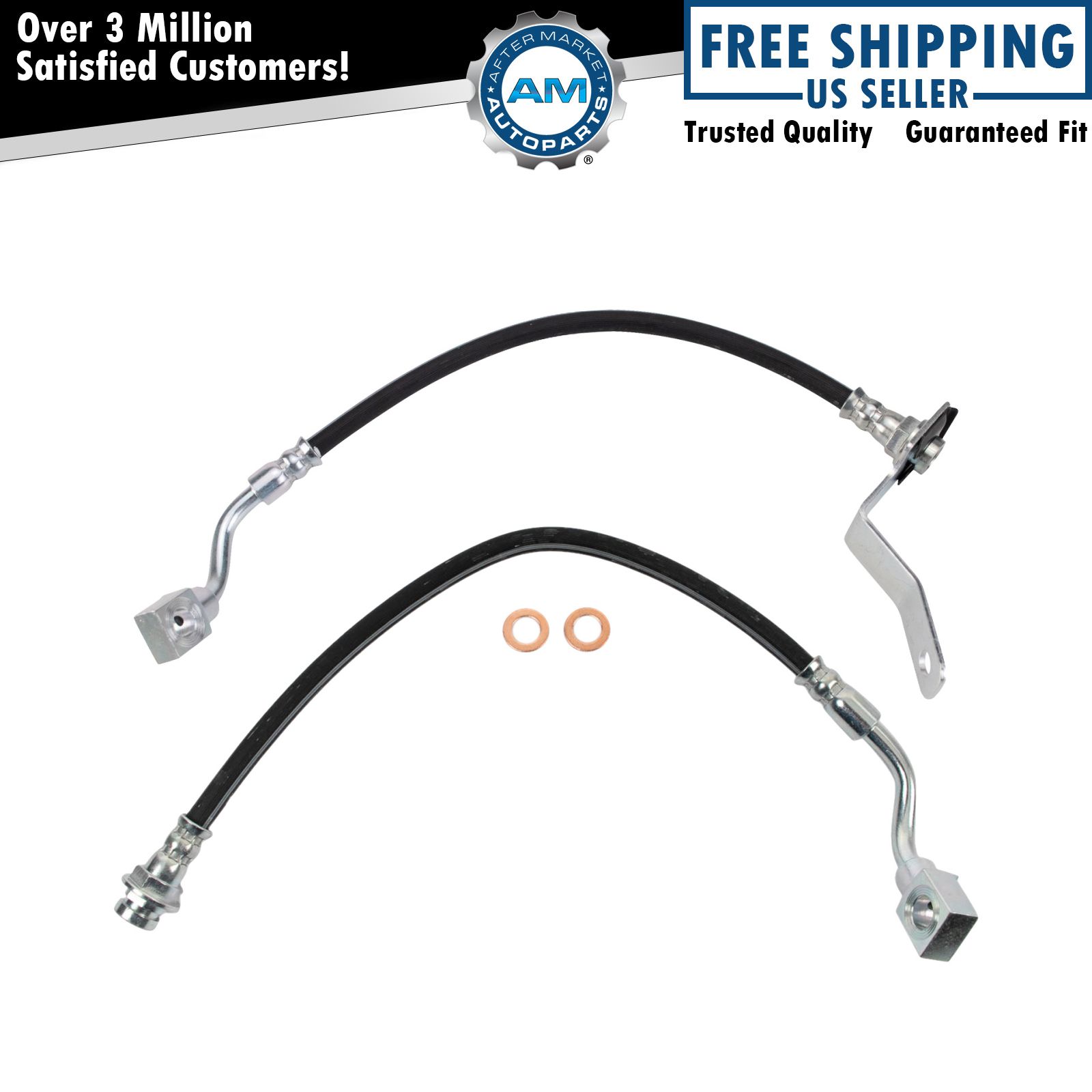 Rear Brake Hose Set Fits 1999-2004 Chevrolet Silverado 1500 GMC Sierra 1500