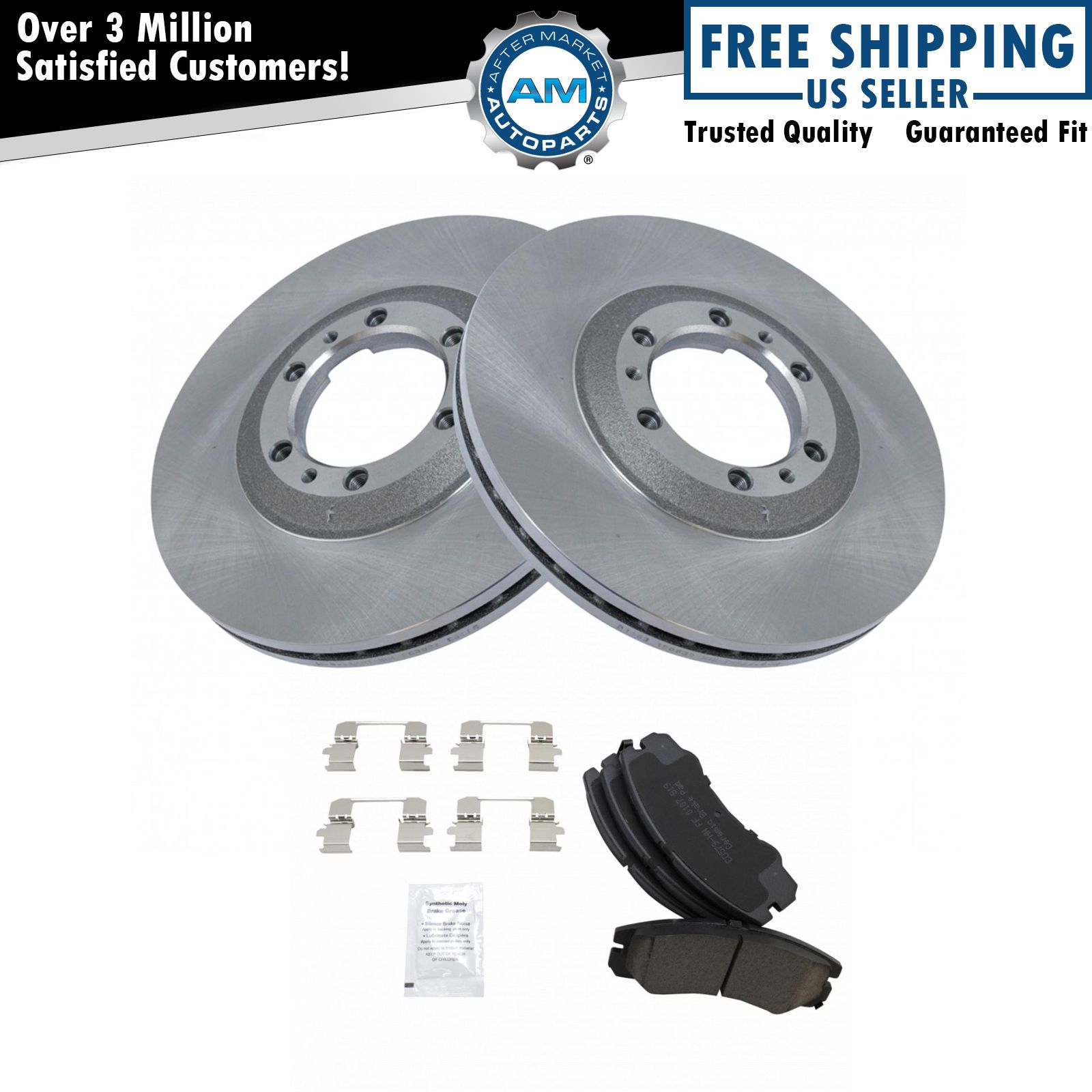 Front Ceramic Brake Pad & Rotor Kit for Rodeo Passport Trooper