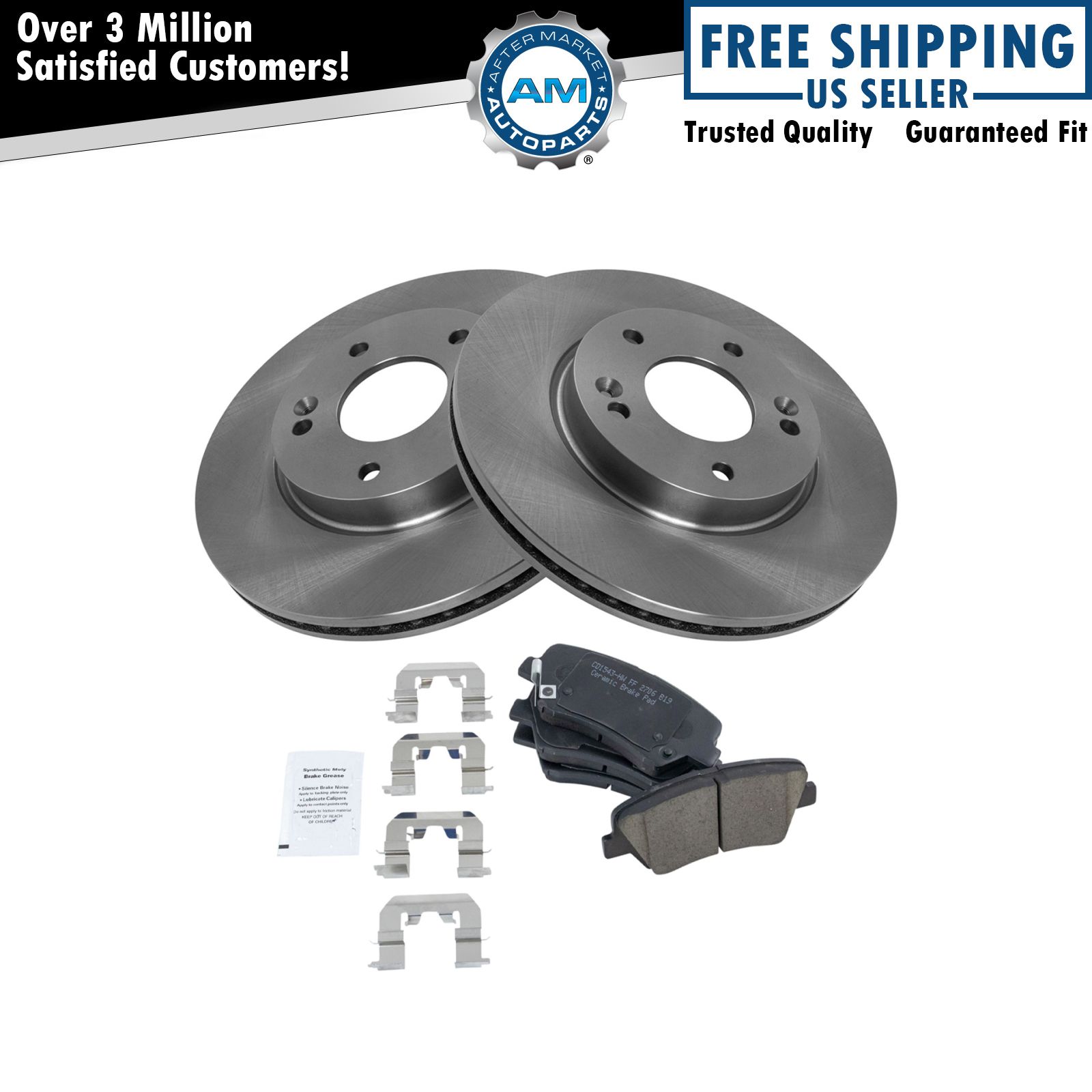 Premium Posi Ceramic Brake Pad & Rotor Front Set for Hyundai Elantra