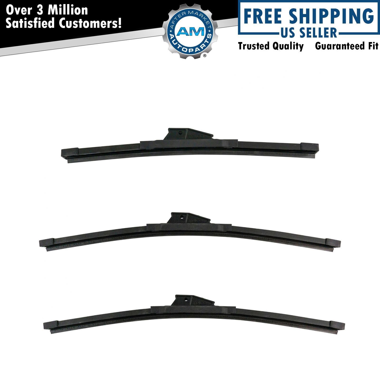 Trico Ice Windshield Wiper Blade Front & Rear 3pc Set