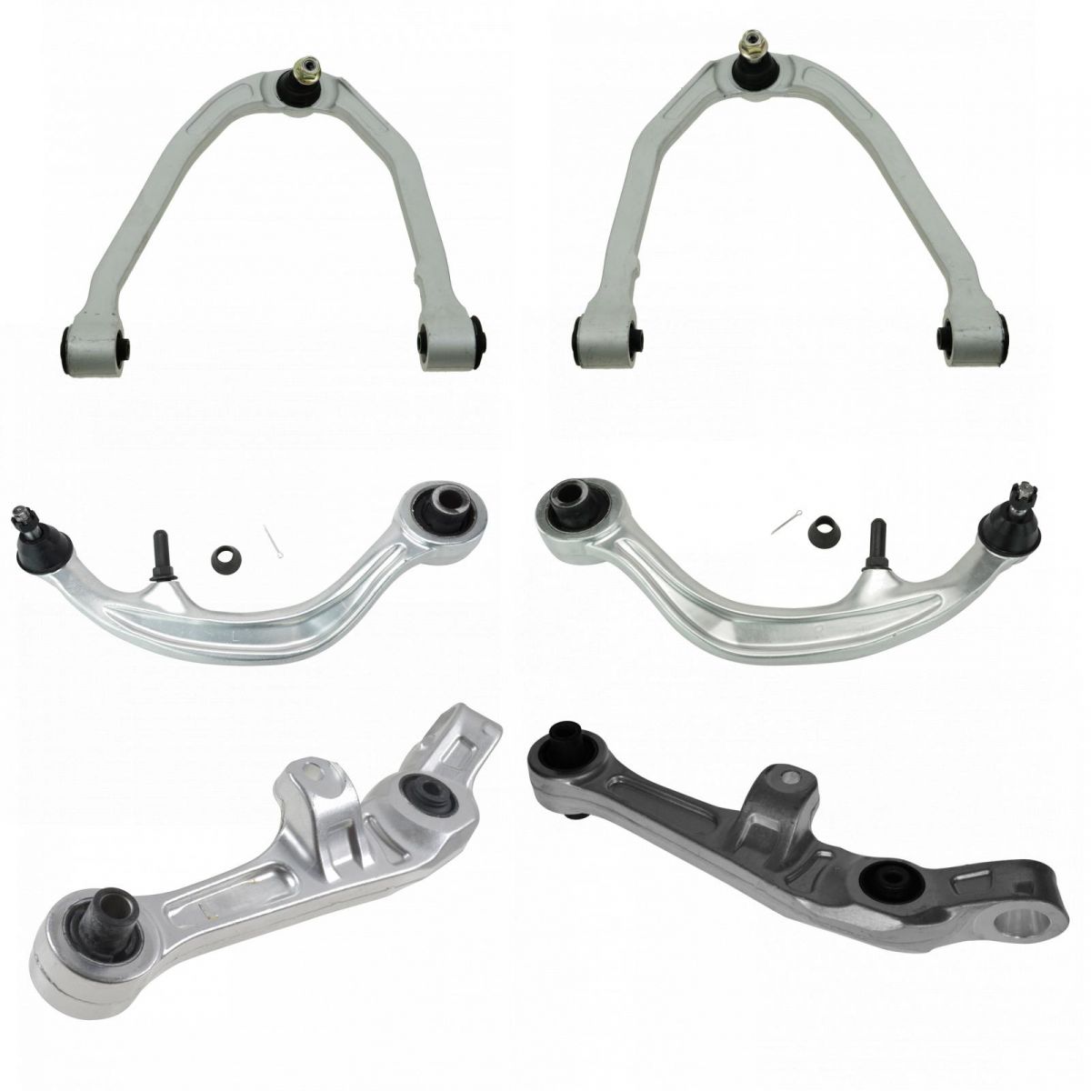 6 Piece Front Upper & Lower Control Arm Kit Set for Nissan 350Z