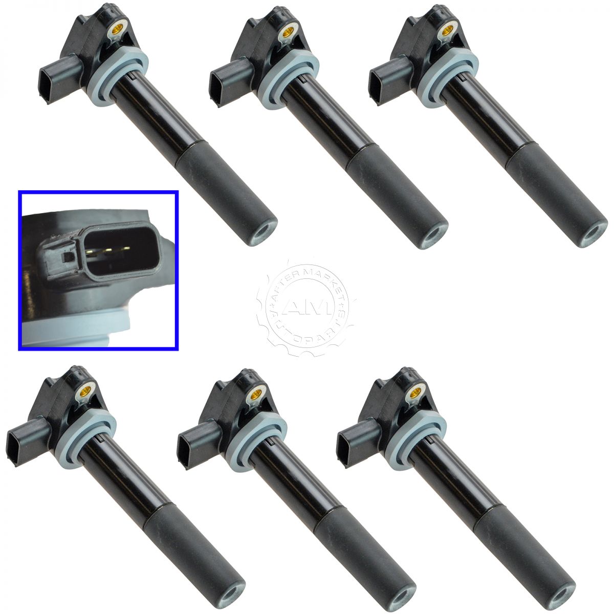 Delphi GN10168 Engine Ignition Coil Kit 6 Piece Set Direct Fit for Acura Honda