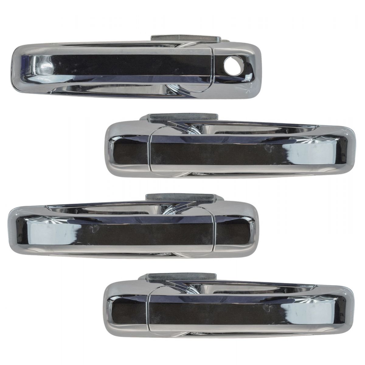 Outside Exterior Door Handle Chrome Front Rear Kit Set of Outside Exterior Door Handle Chrome Front Rear Kit Set of