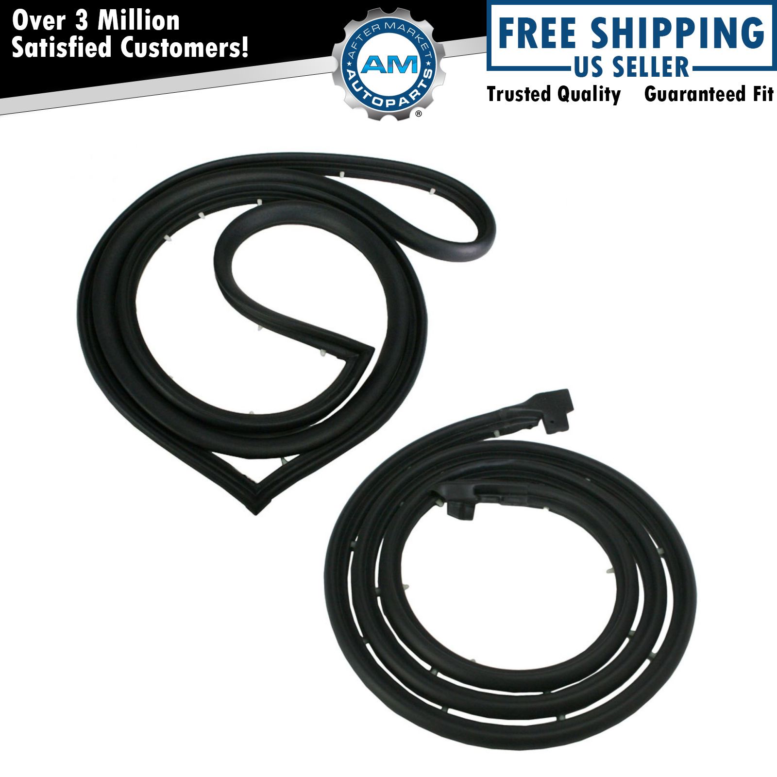 Cargo Door Weatherstrip Seal Set of 2 Pair for 73-91 Suburban