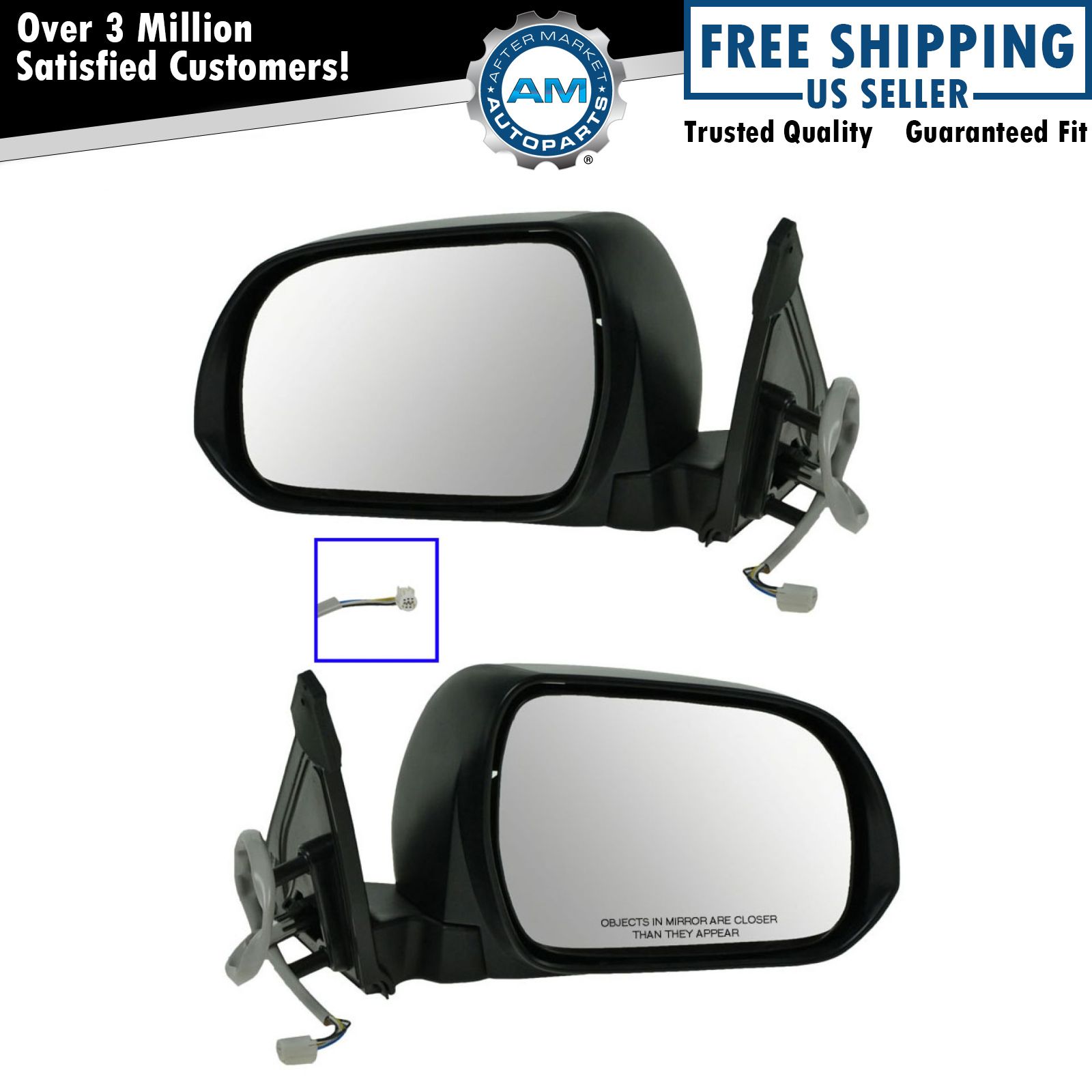 Mirror Power Heated Manual Fold Pair Set Kit LH & RH for 0813 Toyota