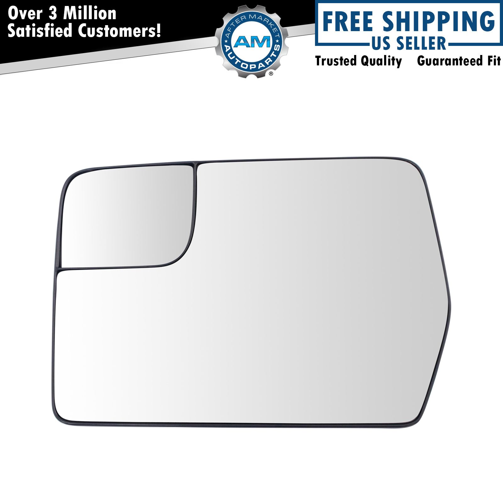 Exterior Side View Door Mirror Glass Heated Power LH for F-150 Pickup Truck