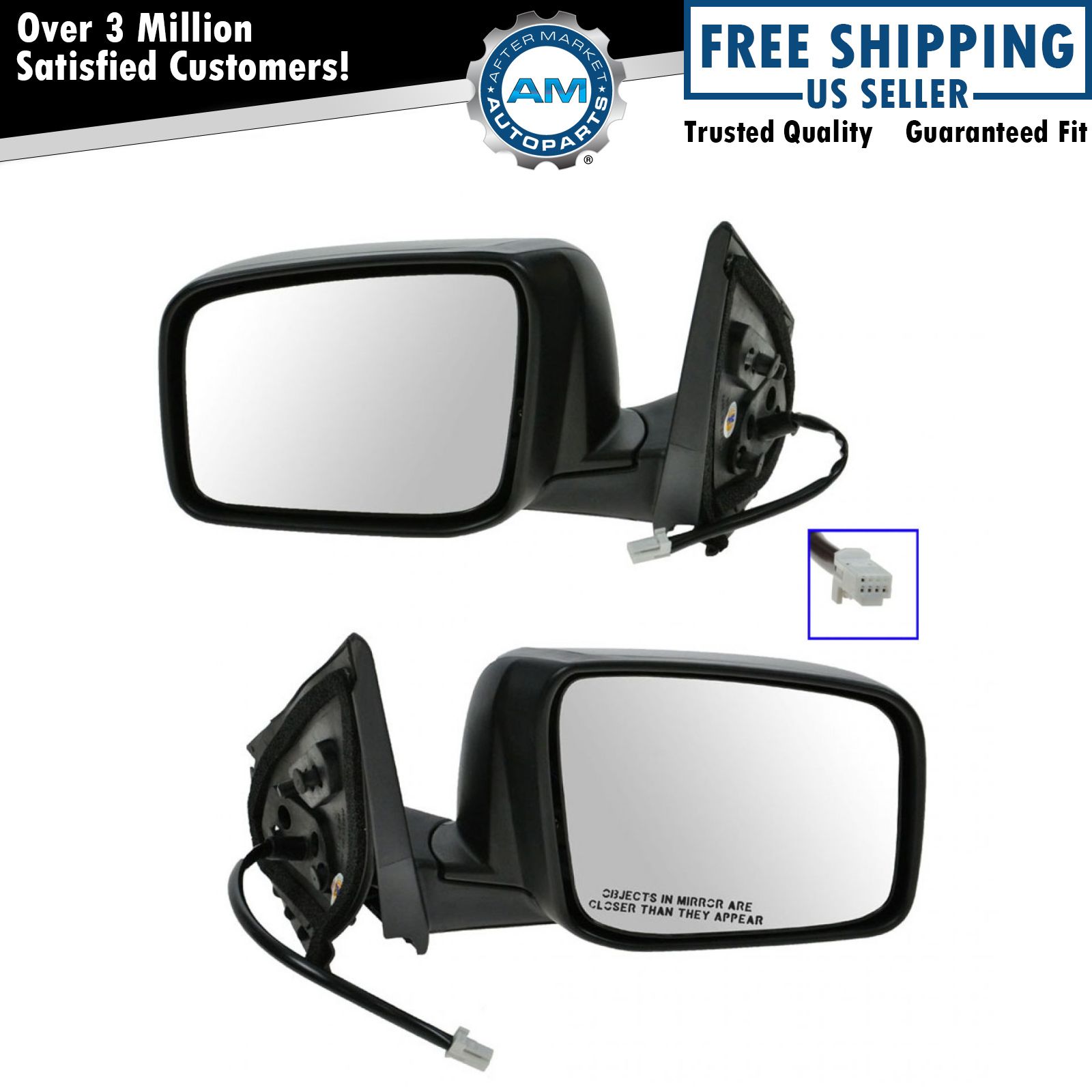 Side View Mirrors Power Heated Folding LH & RH Pair Set for 08-15