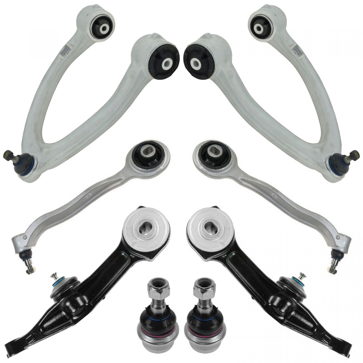 8 Piece Suspension Kit Upper & Lower Control Arms Ball Joints for