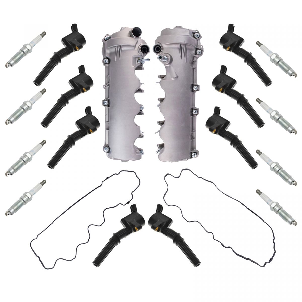 Engine Valve Cover Gaskets Ignition Coil & Spark Plug Kit for Ford F150