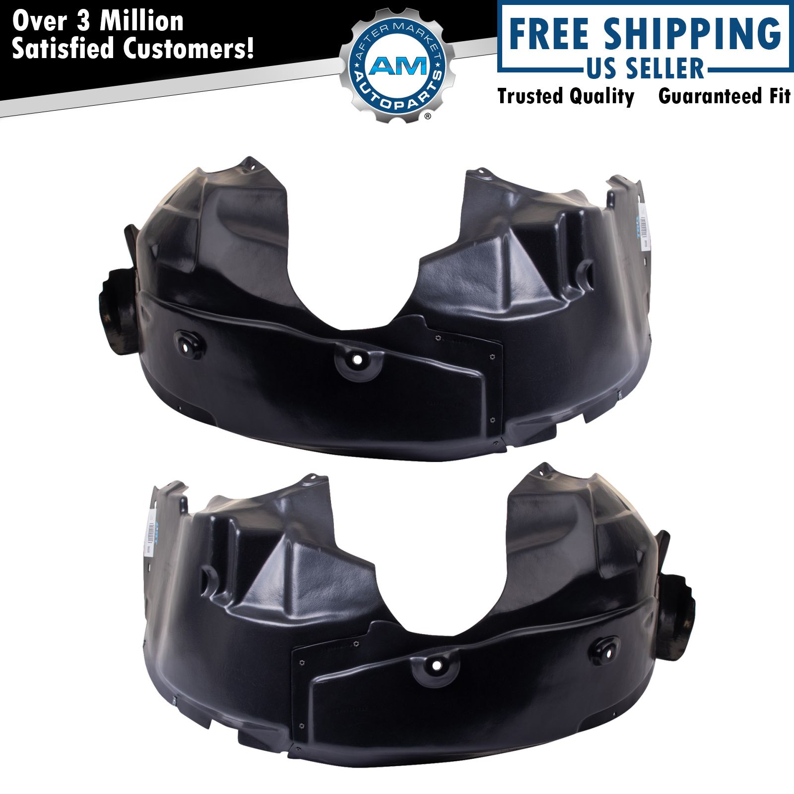 Inner Fender Liner Set Fits 2011 Chrysler 200 2007-2010 Sebring