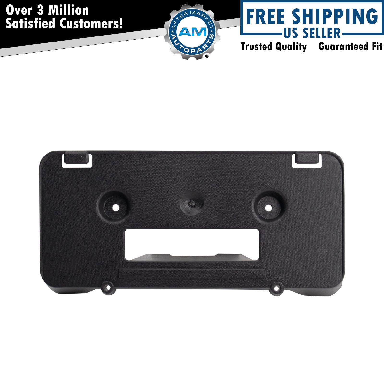Front License Plate Bracket Black Fits 2010-2012 Ford Fusion
