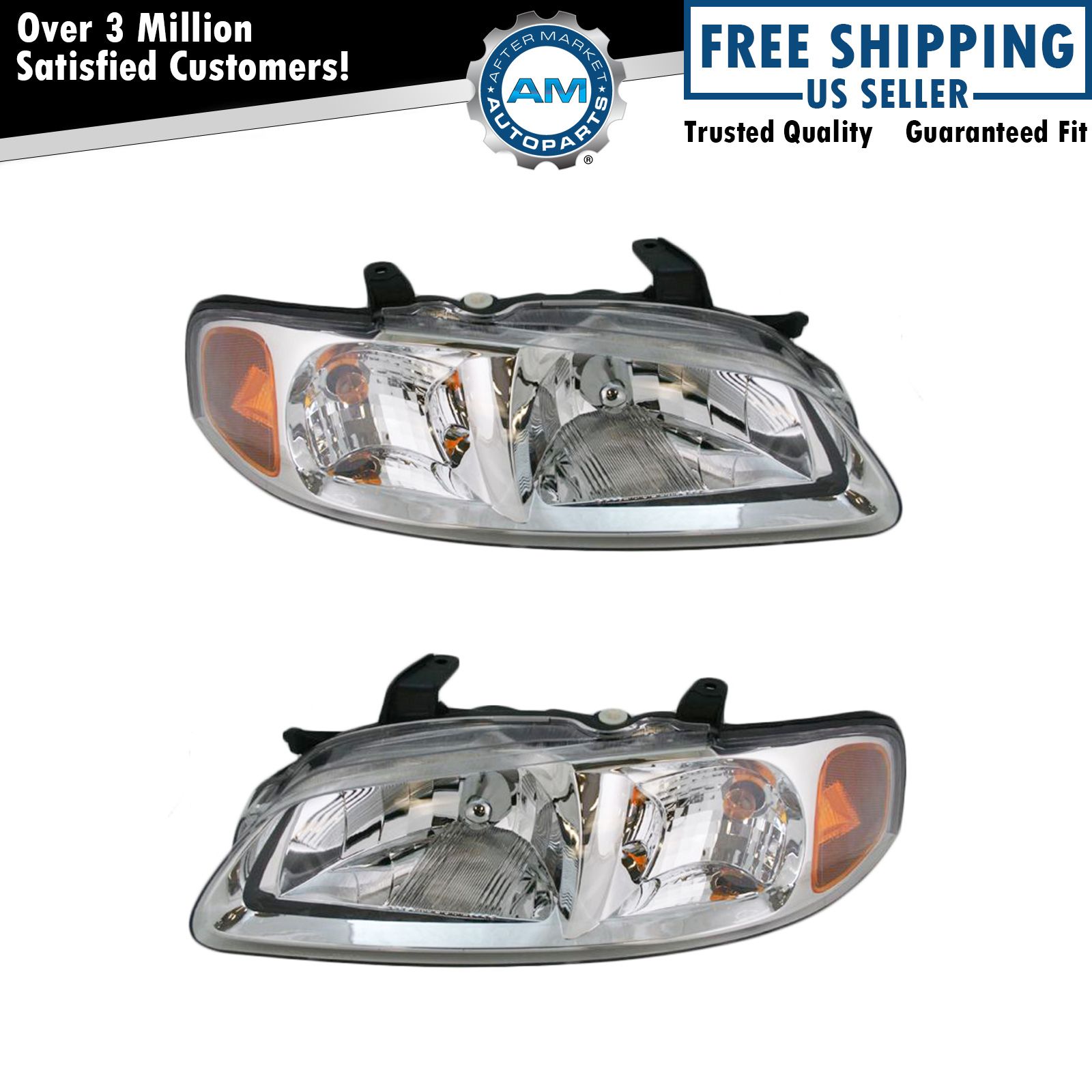 Headlight Set Left & Right For 2000-2003 Nissan Sentra NI2502129 NI2503129