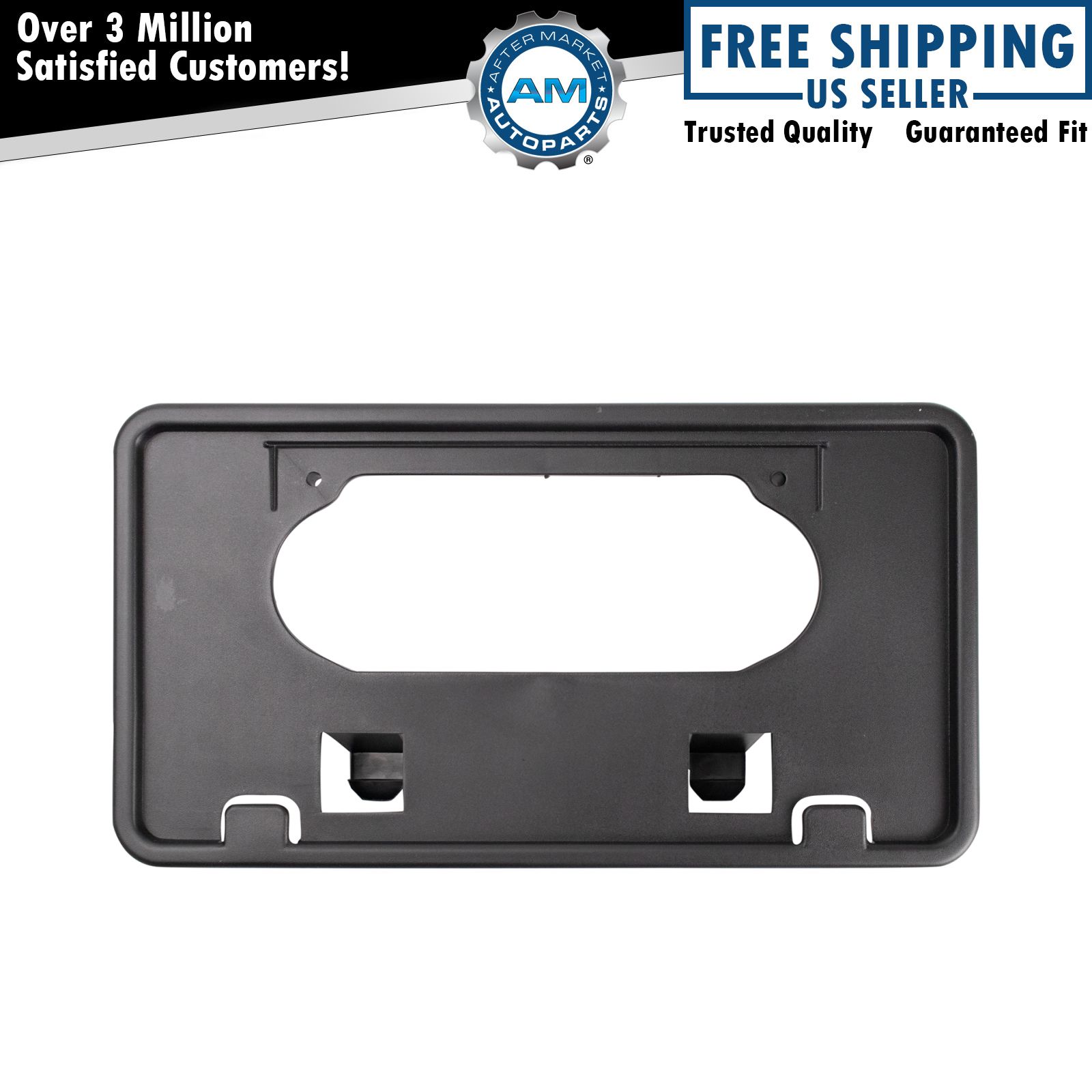 Front License Plate Bracket Black Fits 2009-2014 Ford F-150