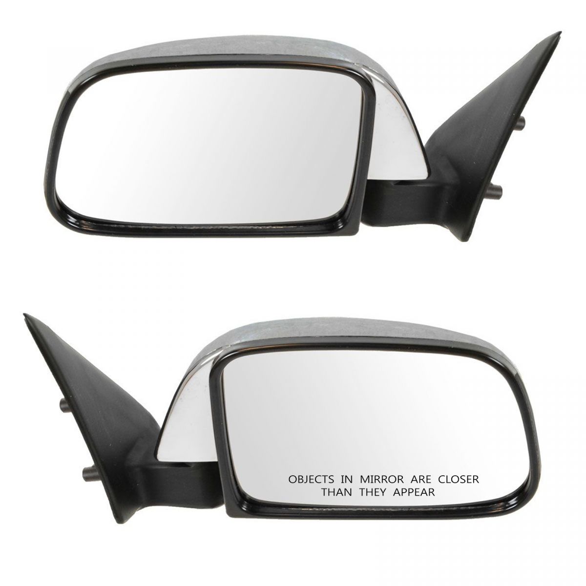 Manual Side View Mirrors Chrome Left & Right Pair Set for 8995 Toyota