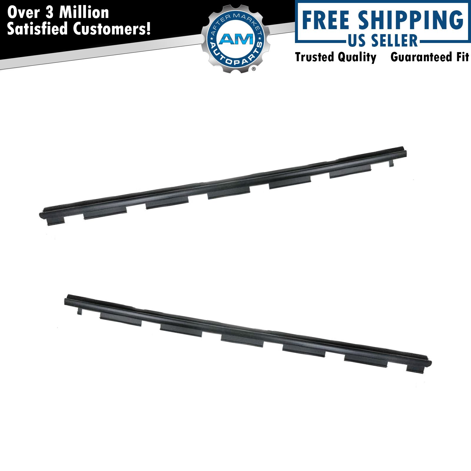 Outer Front Window Sweep Weatherstrip Seal Pair Set for Chevy GMC Pickup Truck