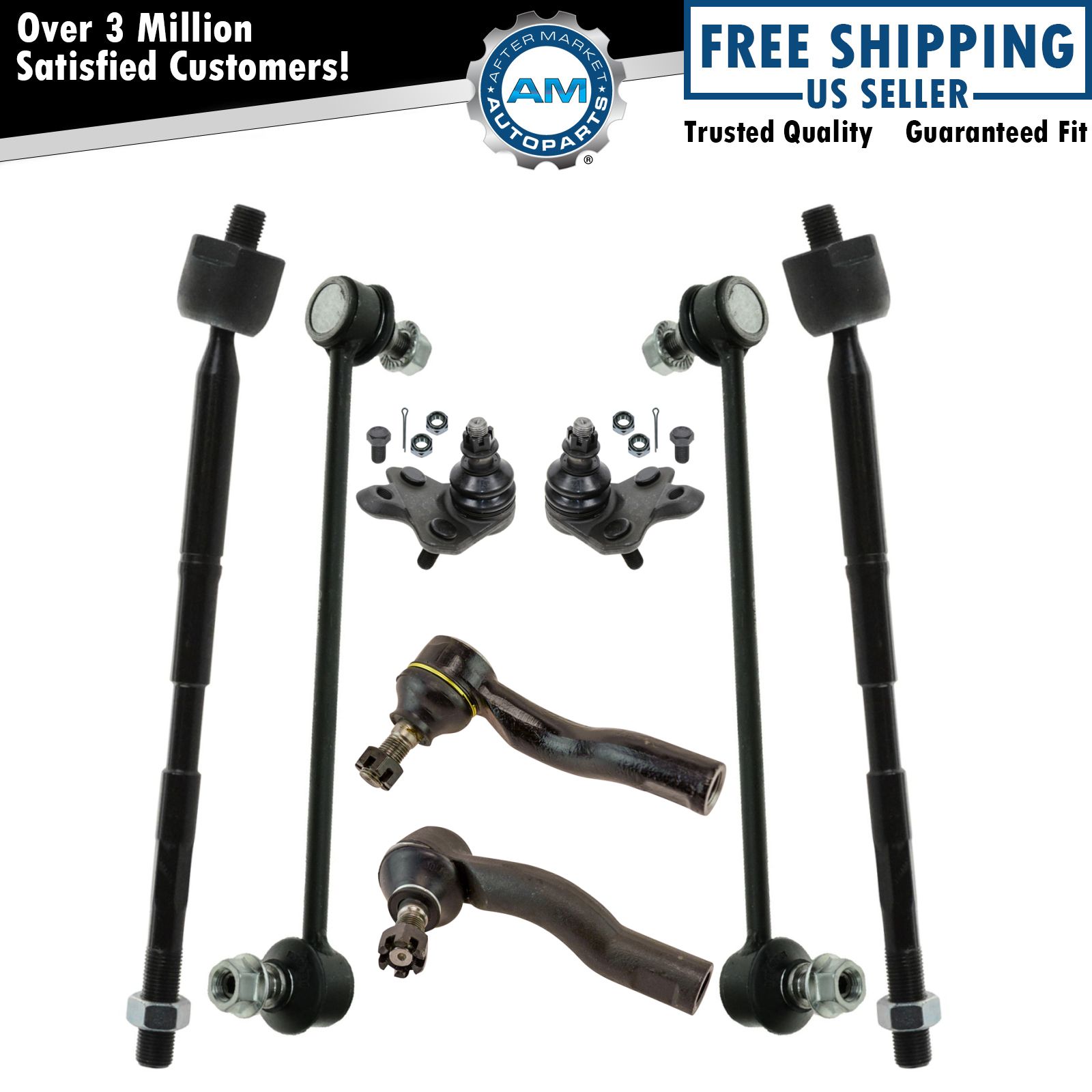 8pc Steering Suspension Kit Ball Joints Tie Rods Sway Bar Links for Scion TC