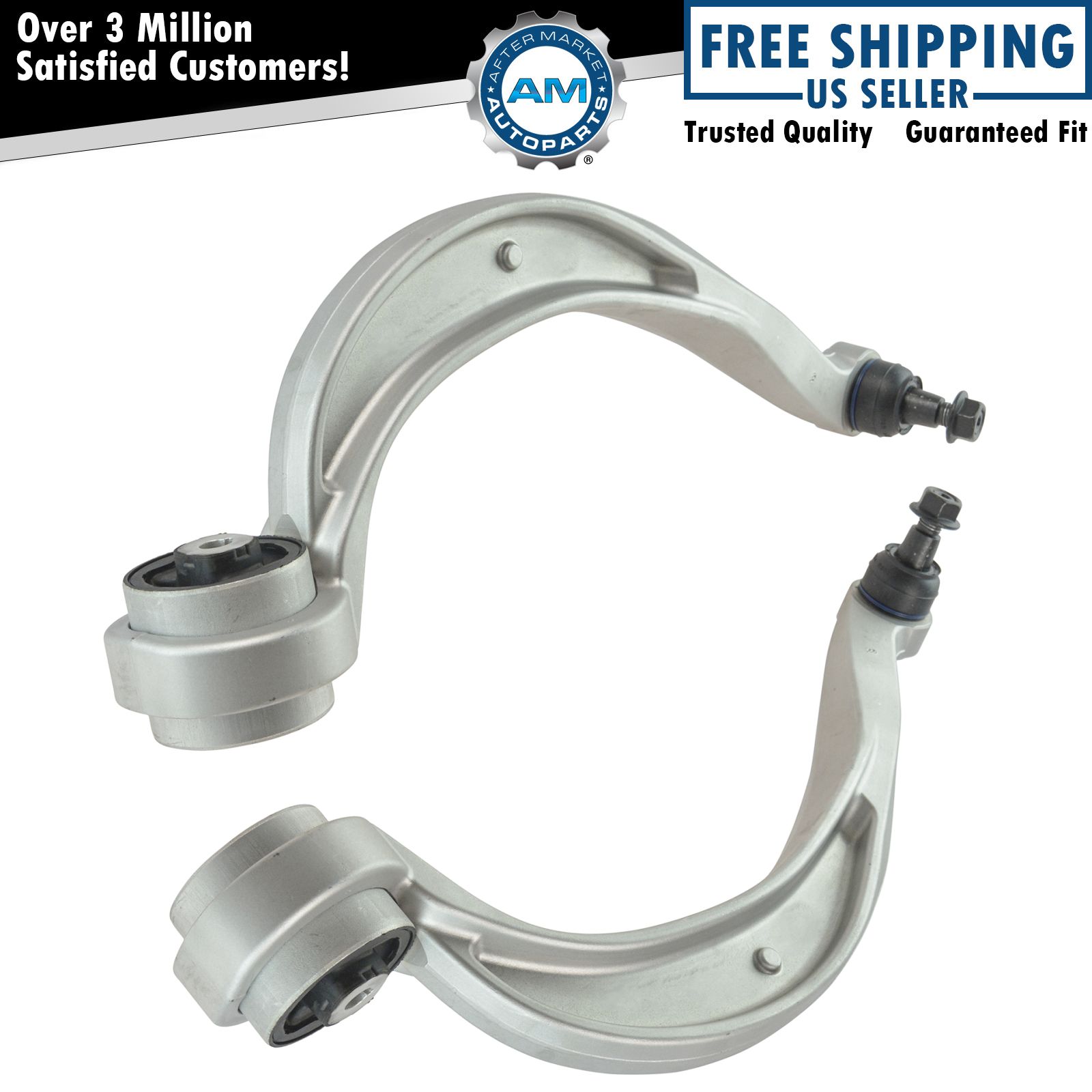 Front Lower Rearward Suspension Control Arm Ball Joint Driver Passenger Pair 2pc
