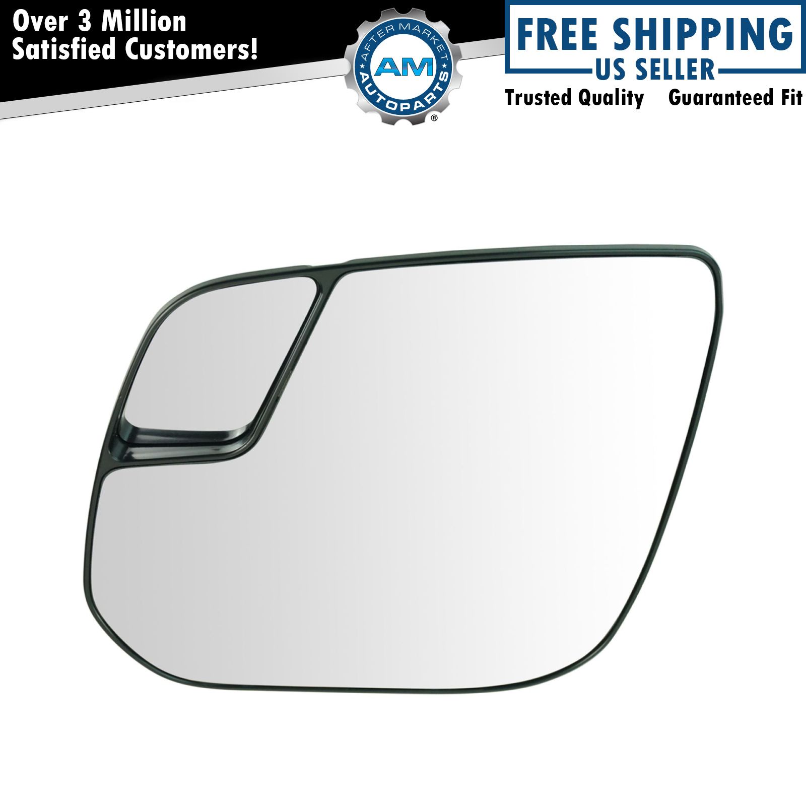 Power Heated Mirror Glass with Backing Plate Driver Side LH for GM Pickup Truck