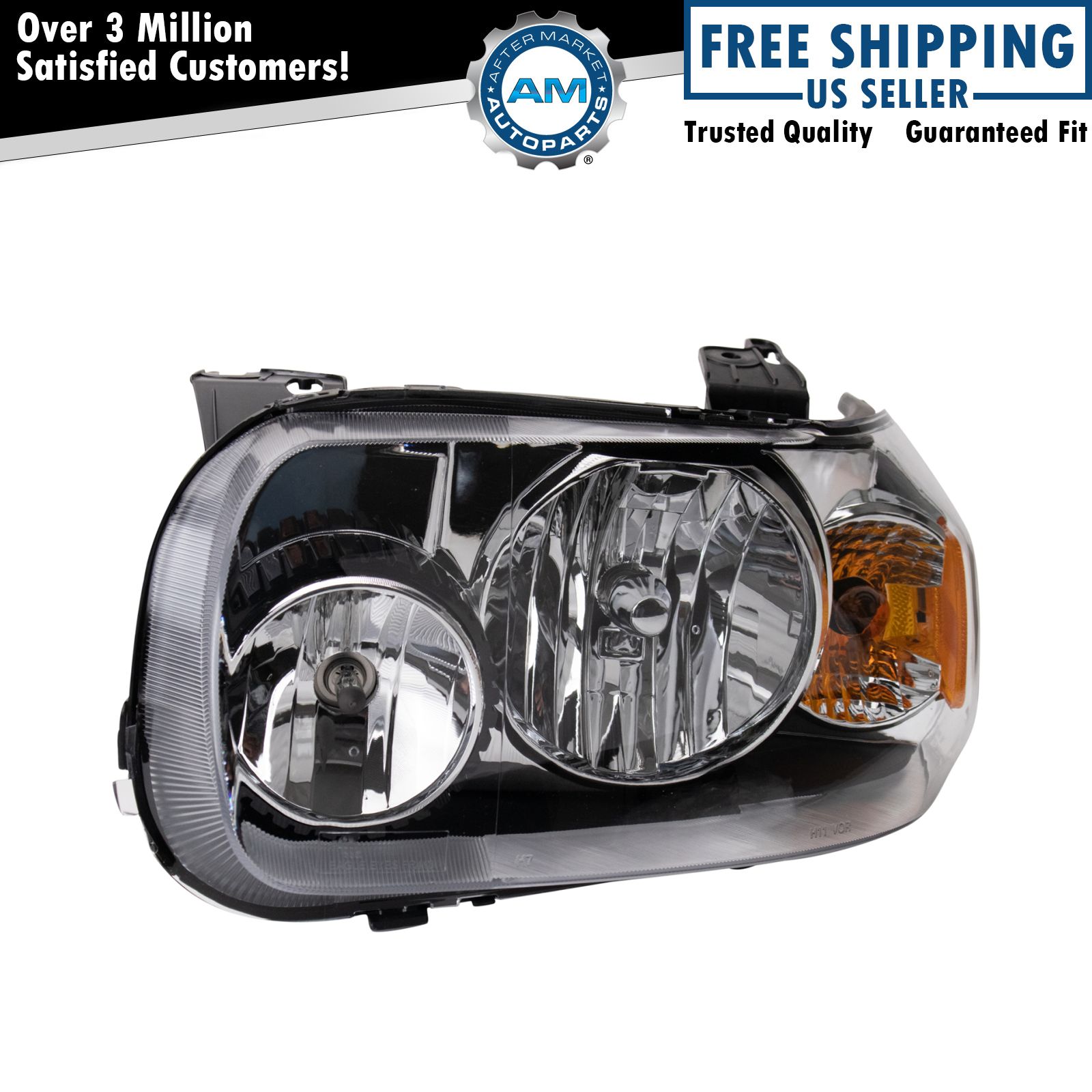 Left Headlight Assembly Halogen Drivers Side For 2005-2007 Ford Escape FO2518102