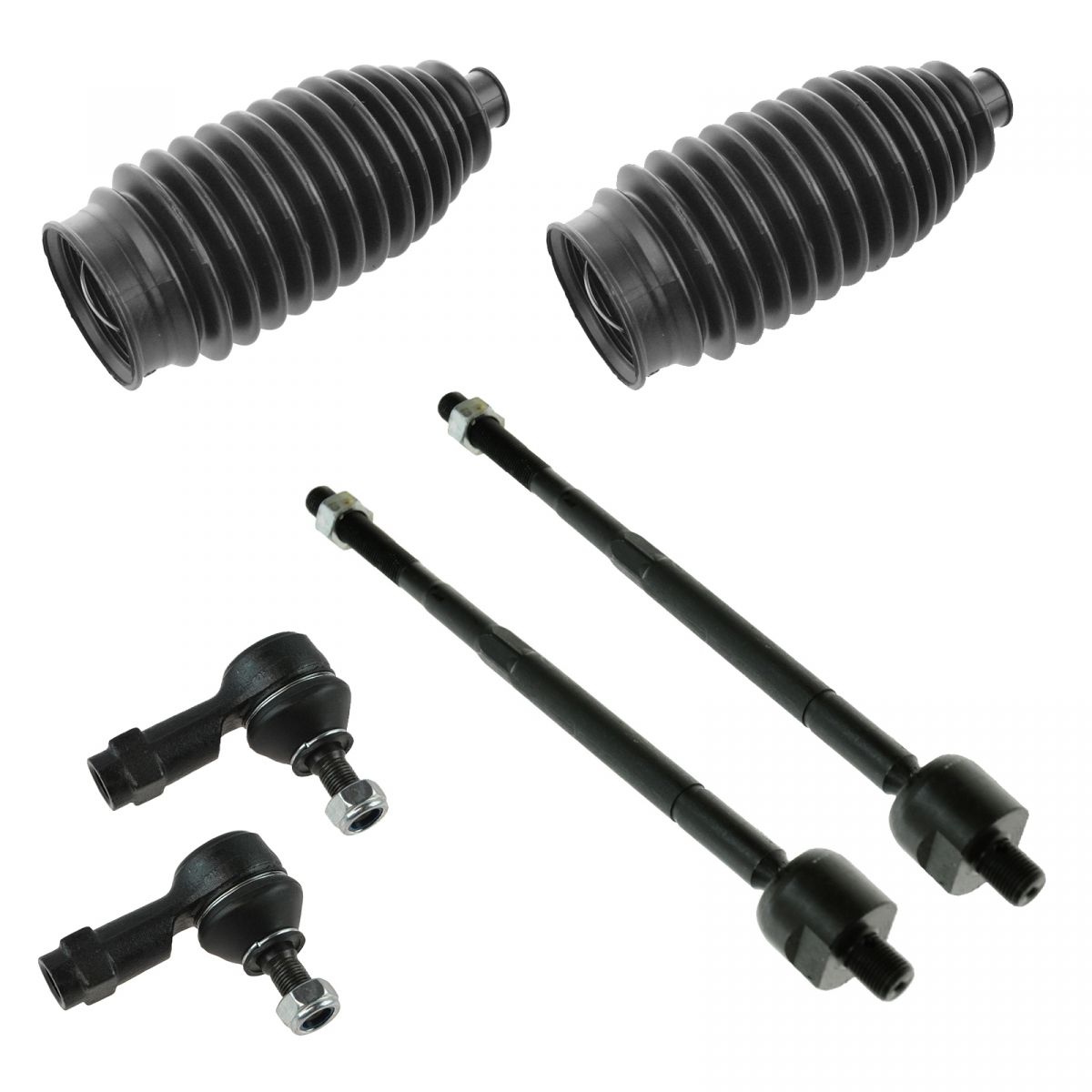 Inner Outer Tie Rod End Kit w/ Rack Boot Bellow LH RH Kit for Hyundai ...