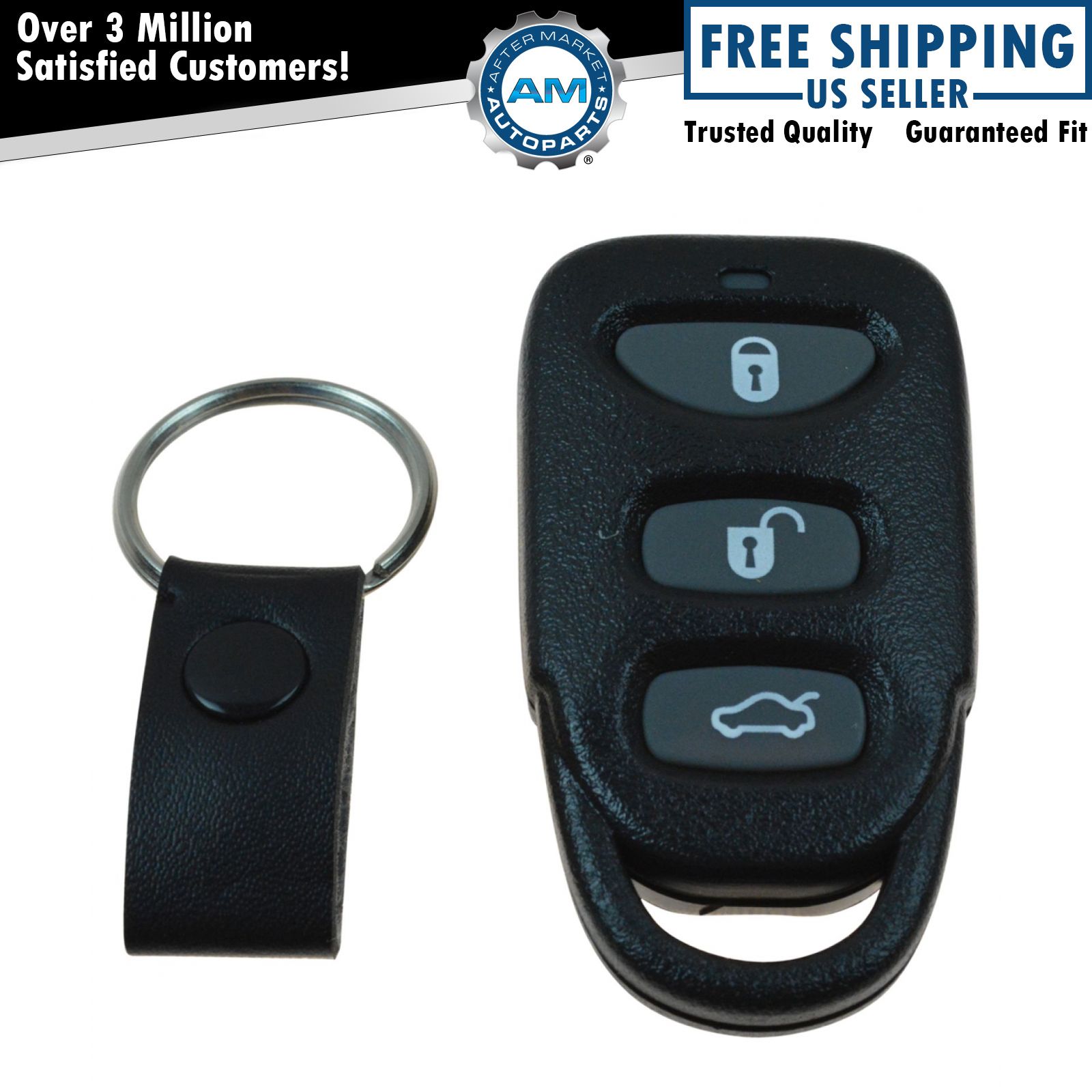 Dorman 13646 Keyless Entry Remote Case 3 Button For 11-13 Hyundai Elantra