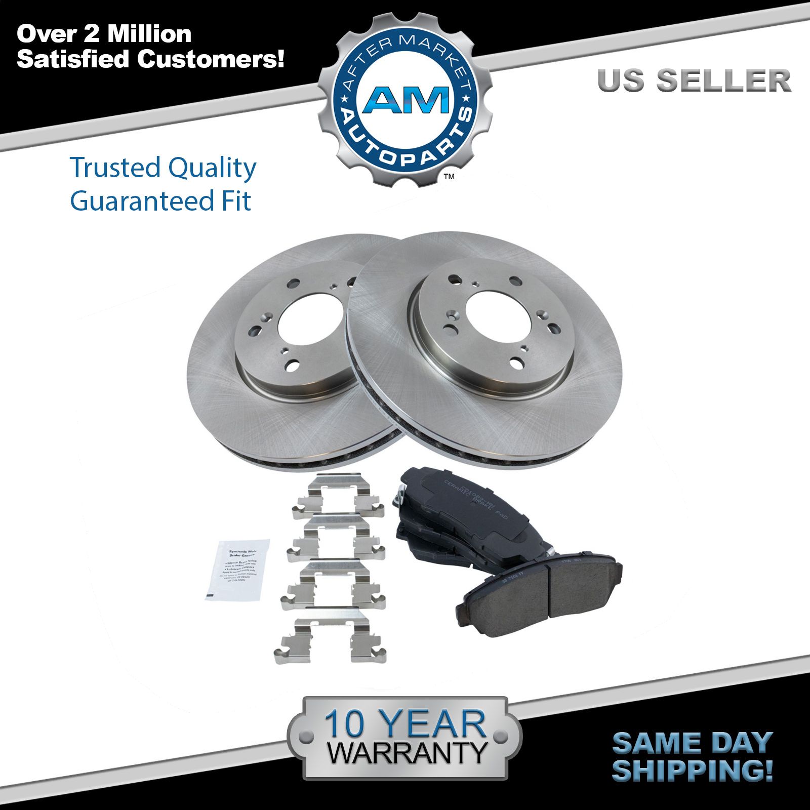 Front Ceramic Brake Pads & Rotors Set of 2 Kit for 0510 Honda Odyssey eBay