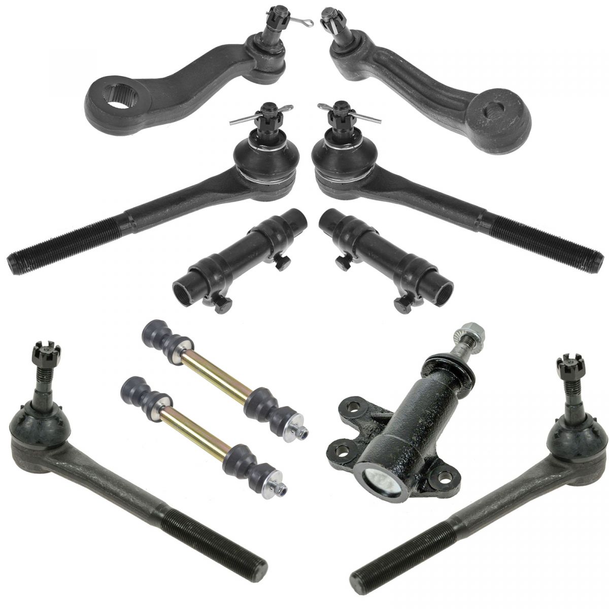 Chevrolet Suburban 2500 Front Upper Control Arms Shock Absorber Tie Rods Pitman