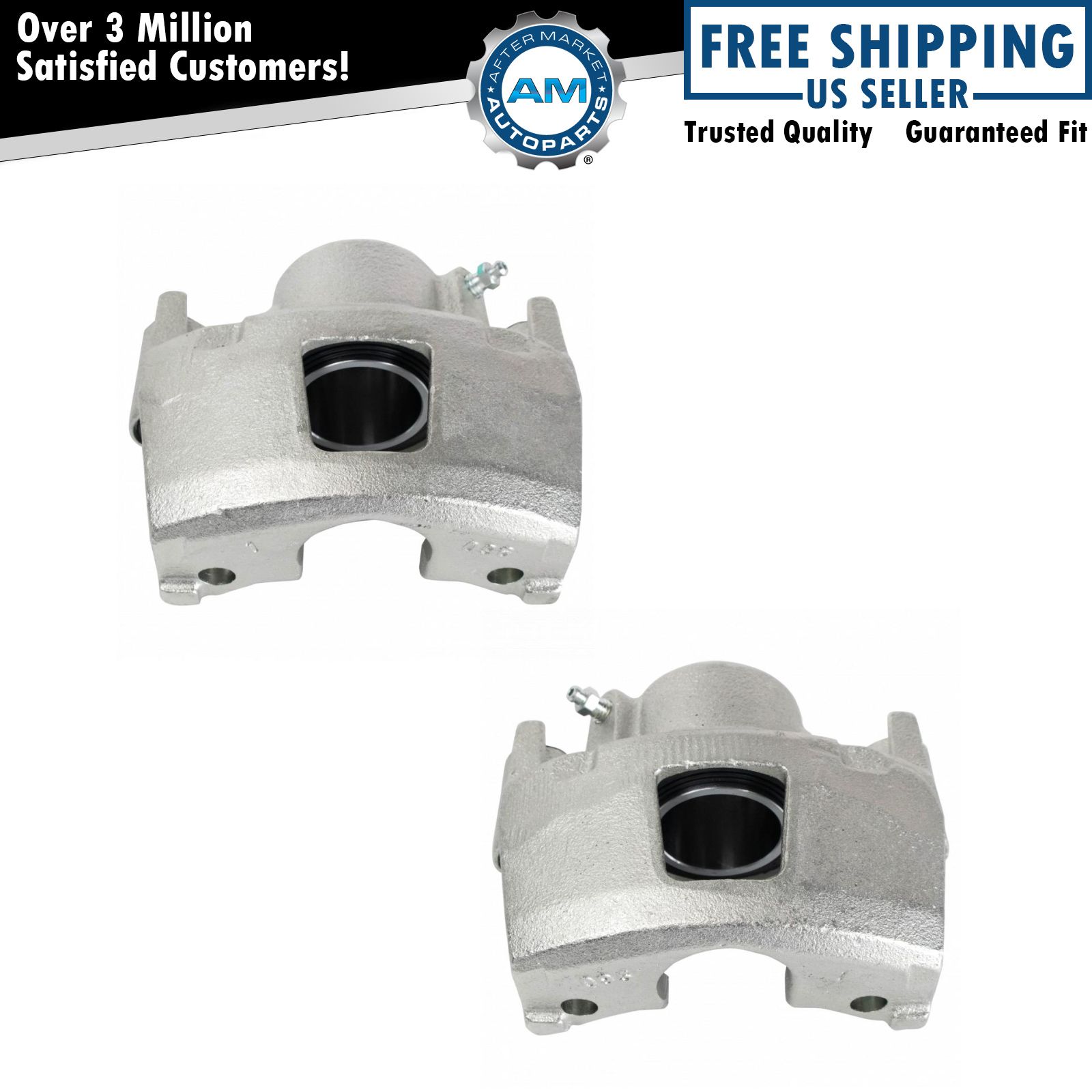 New Front Disc Brake Caliper with Hardware Pair for Buick Chevy Olds Pontiac