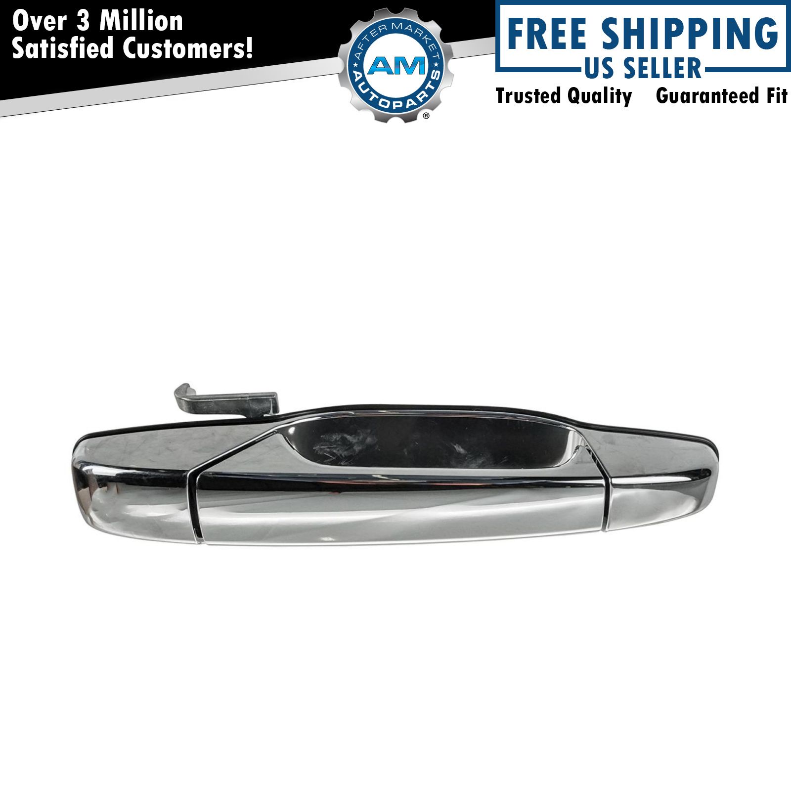 Chrome Outside Exterior Chrome Door Handle Front Driver Side LH for Chevy Pickup
