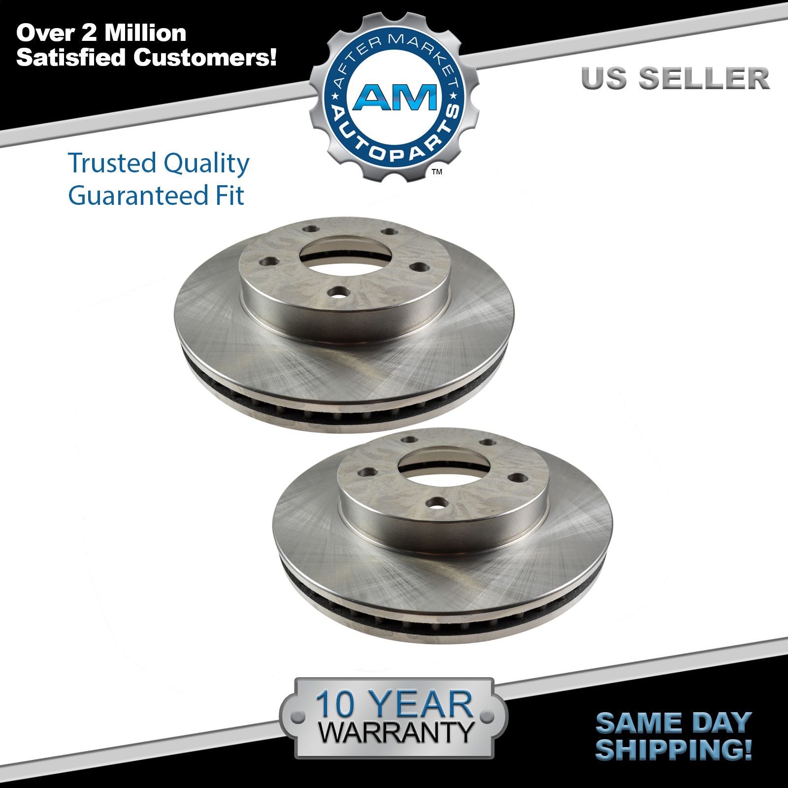 Nakamoto Front Brake Rotor /& Ceramic Pad Kit for Pontiac Chevy Cadillac Buick
