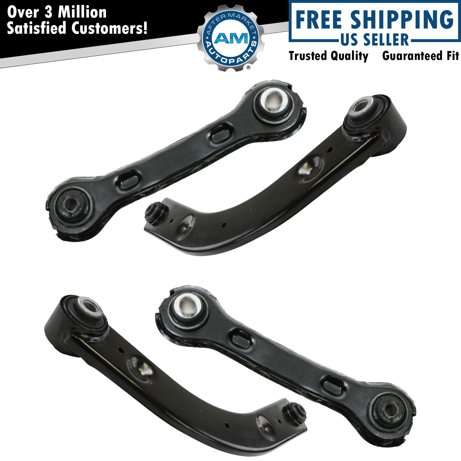 4 Piece Suspension Kit Rear Upper Control Arms Lower Forward Toe Links New