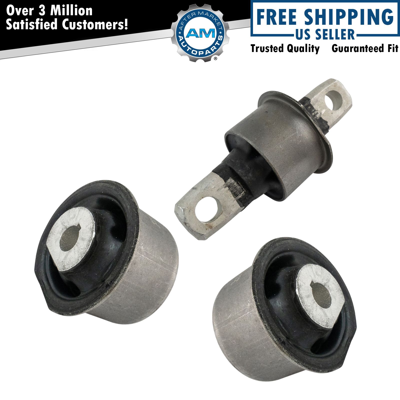 Front Differential Housing Mount Bushing Bracket Kit Set 3pc for Grand Cherokee