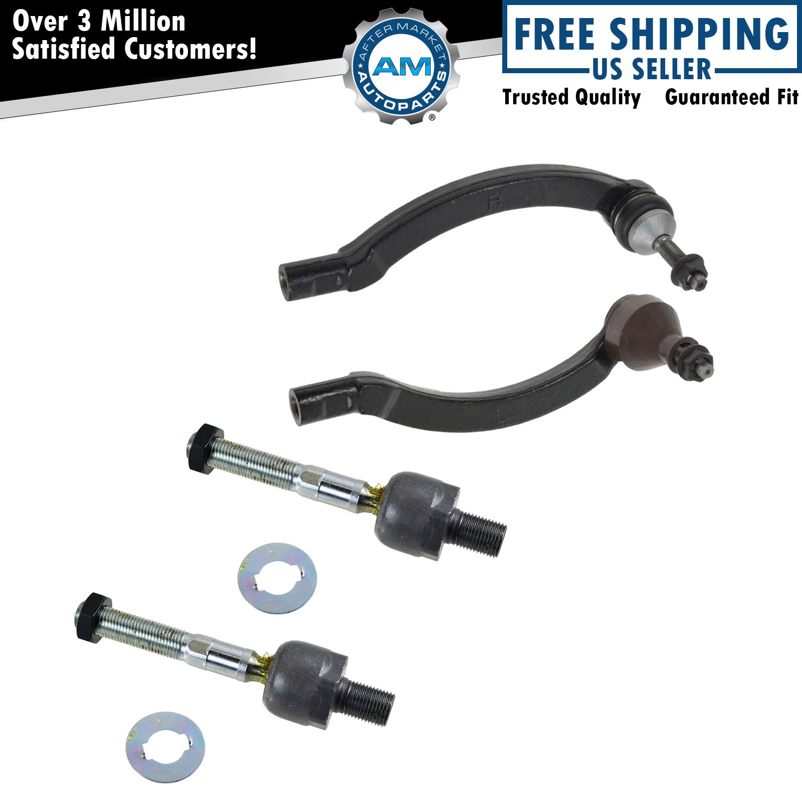Tie Rod End Inner Outer LH RH Set of 4 for Volvo S60 S80 V70 New