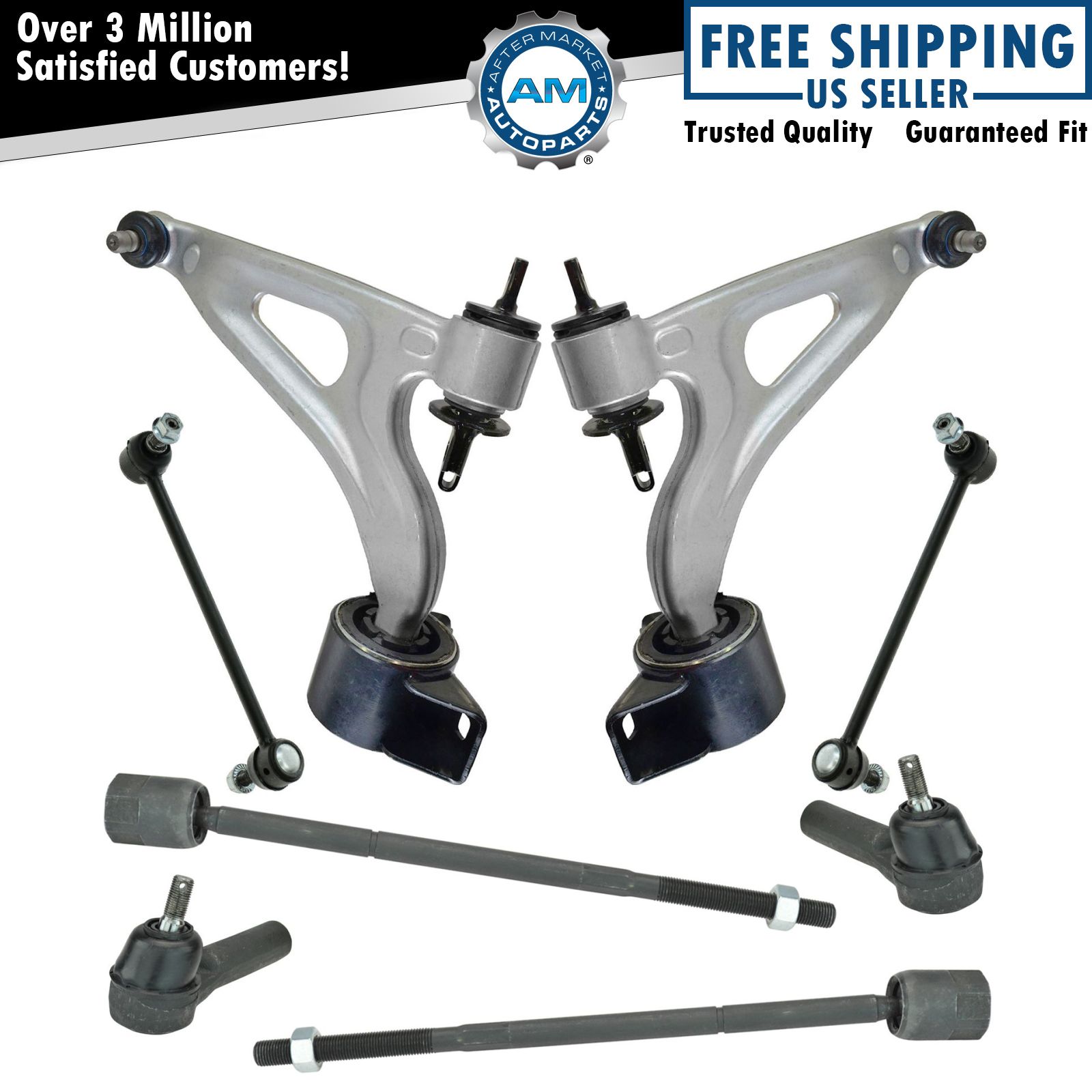 8 Piece Kit Control Arm Ball Joint Tie Rod Sway Bar Link for Monterey Freestar