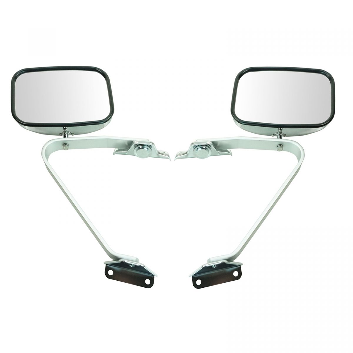 Side View Manual Mirrors Chrome Pair Set for Ford F-Series Pickup Truck