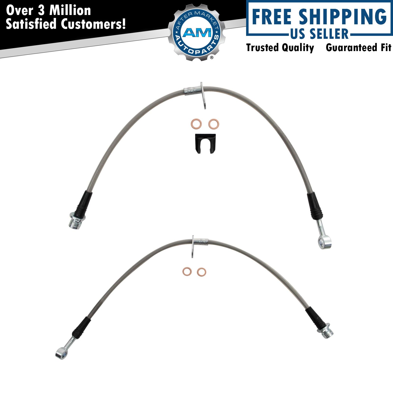 Front Performance Brake Hose Set For 2006-2011 Honda Civic