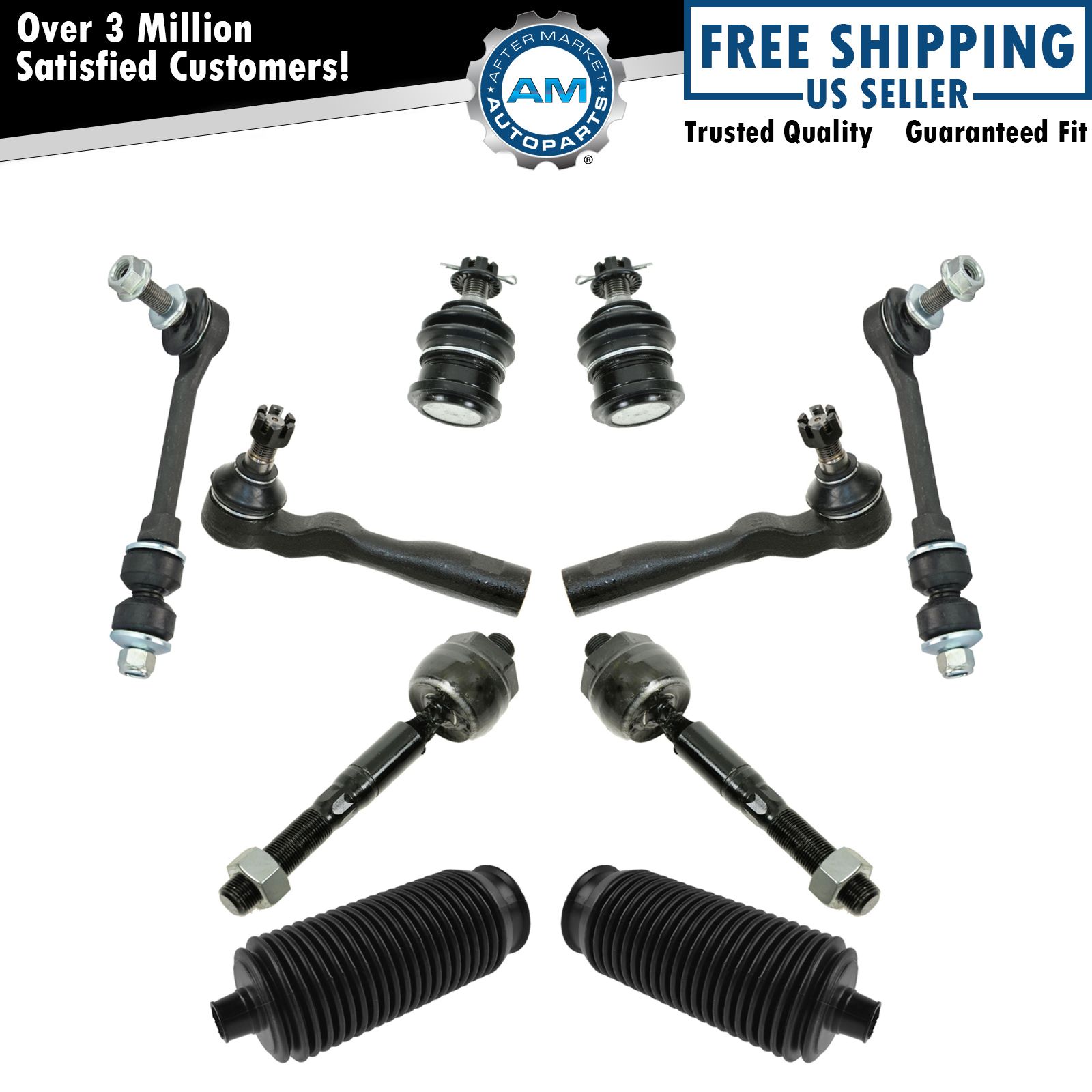 Ball Joint Tie Rod Sway Bar End Link Rack Boot LH RH Set for Sequoia Tundra New