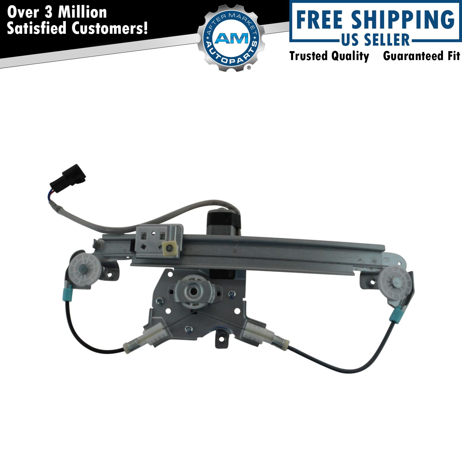 Rear Power Window Regulator w/ Motor Passenger Side RH for Malibu Cutlass