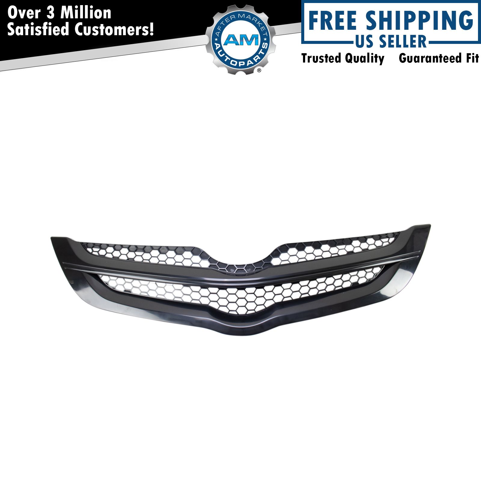 Front Grille Black For 2007-2008 Toyota Yaris TO1200294