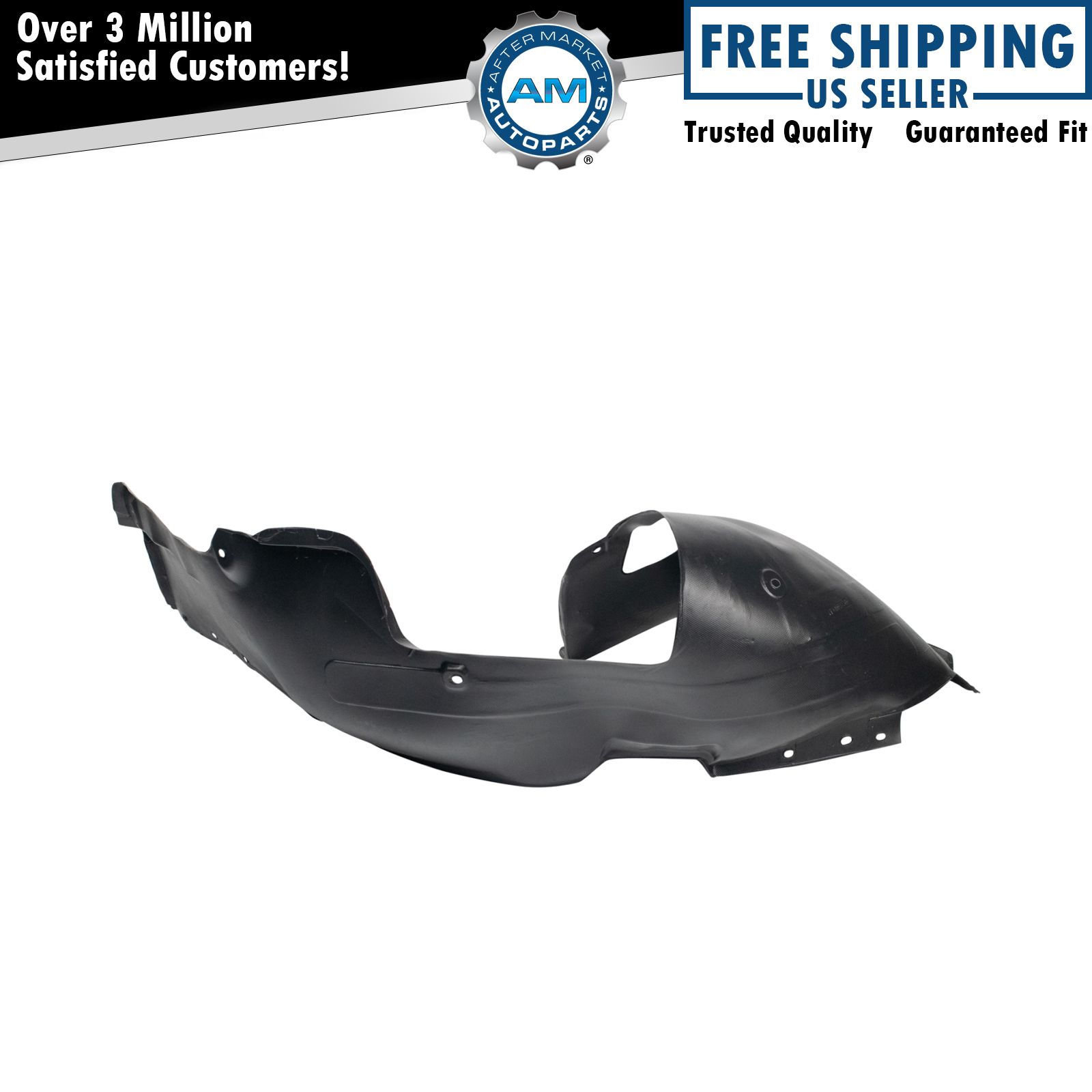 Front Right Inner Fender Liner Black For 2017-2018 Hyundai Elantra HY1249167