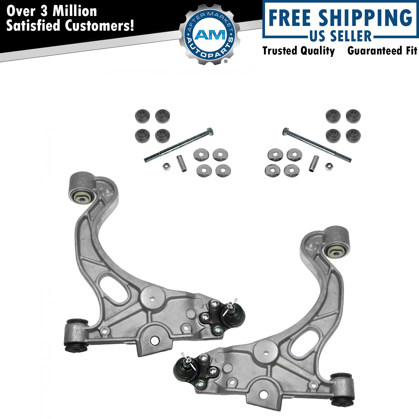 4 Piece Suspension Kit Lower Control Arms w/ Ball Joints & Sway Bar End Links