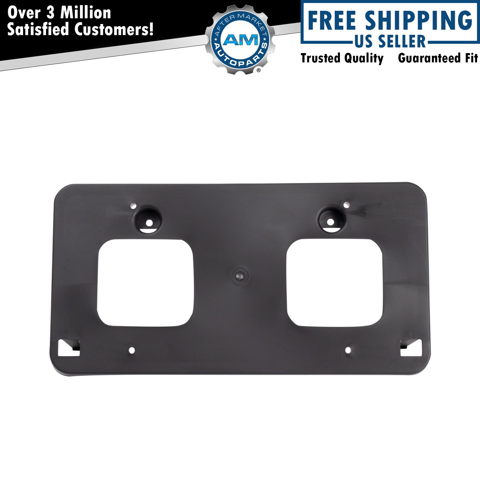 Front License Plate Bracket Black Fits 2016-2018 Chevrolet Malibu