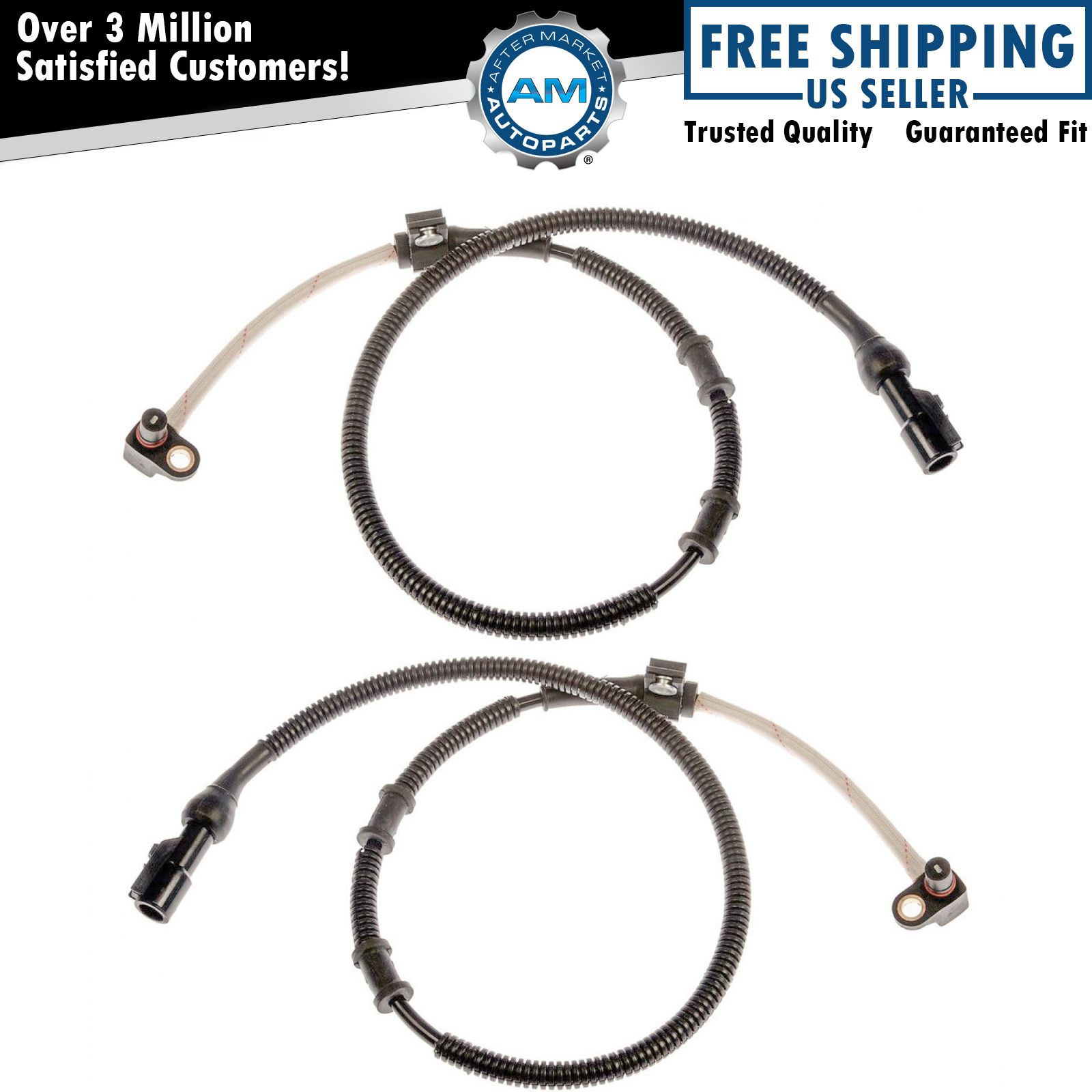 Front Abs Wheel Speed Sensor Pair Set For Ford Expedition F F Pickup Truck Ebay