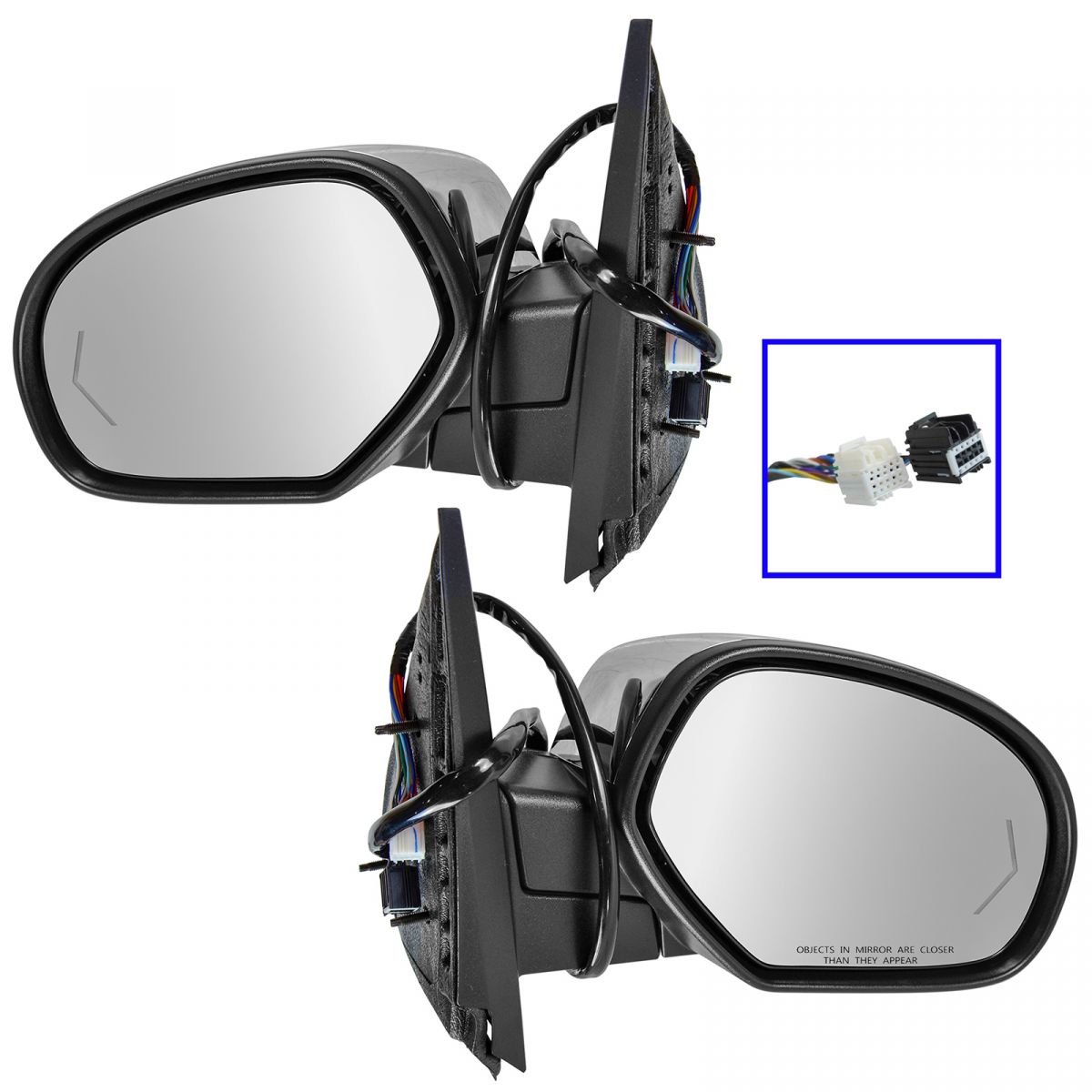Mirror Power Folding Heated 11 Dot LED Turn Signal Pair Set of 2 for GM