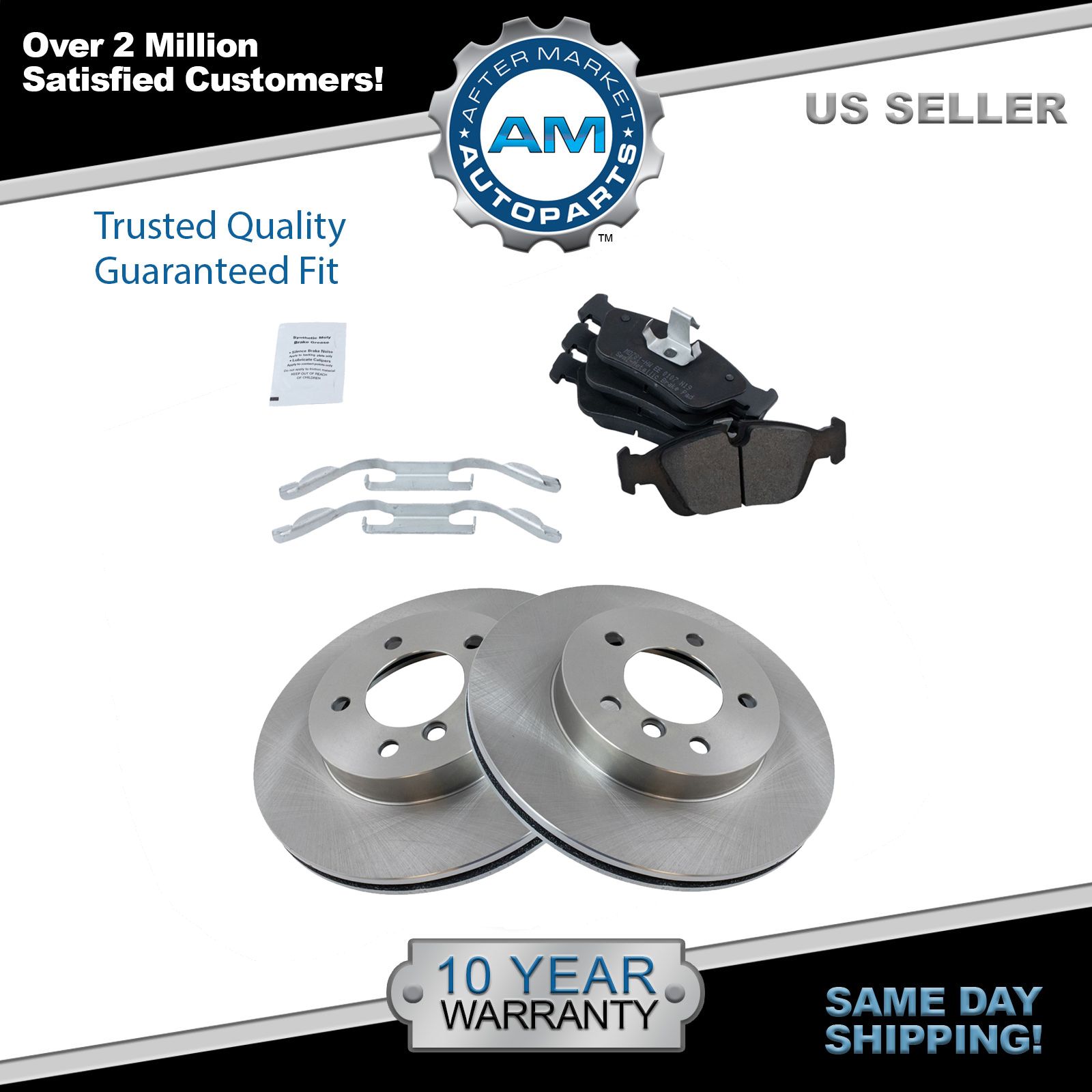 Brake Pads & Rotors Semi Metallic Front Set Kit for BMW 3 Series Z3 Z4