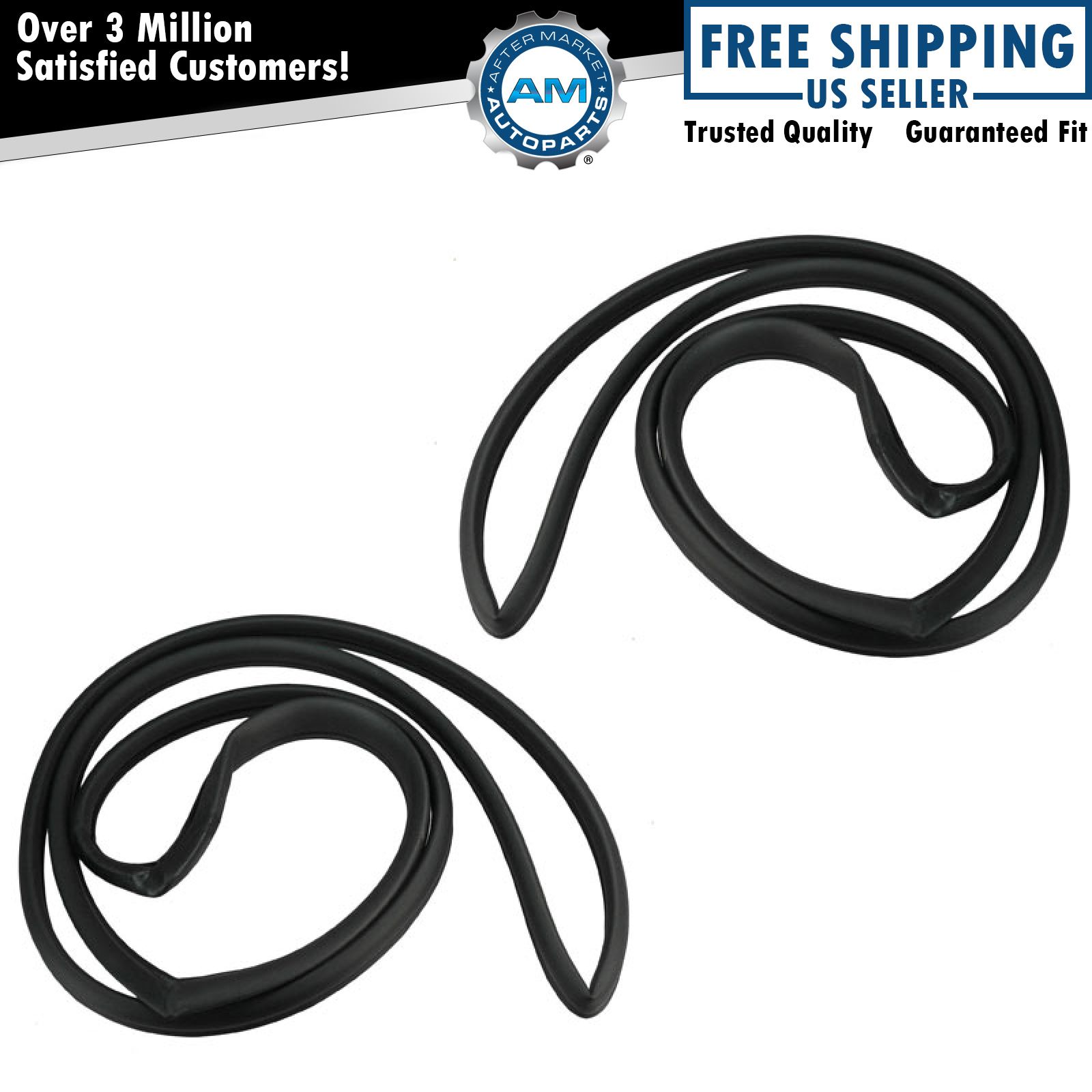 Rear Door Weatherstrips Rubber Seal for Buick Chevy Oldsmobile Pontiac