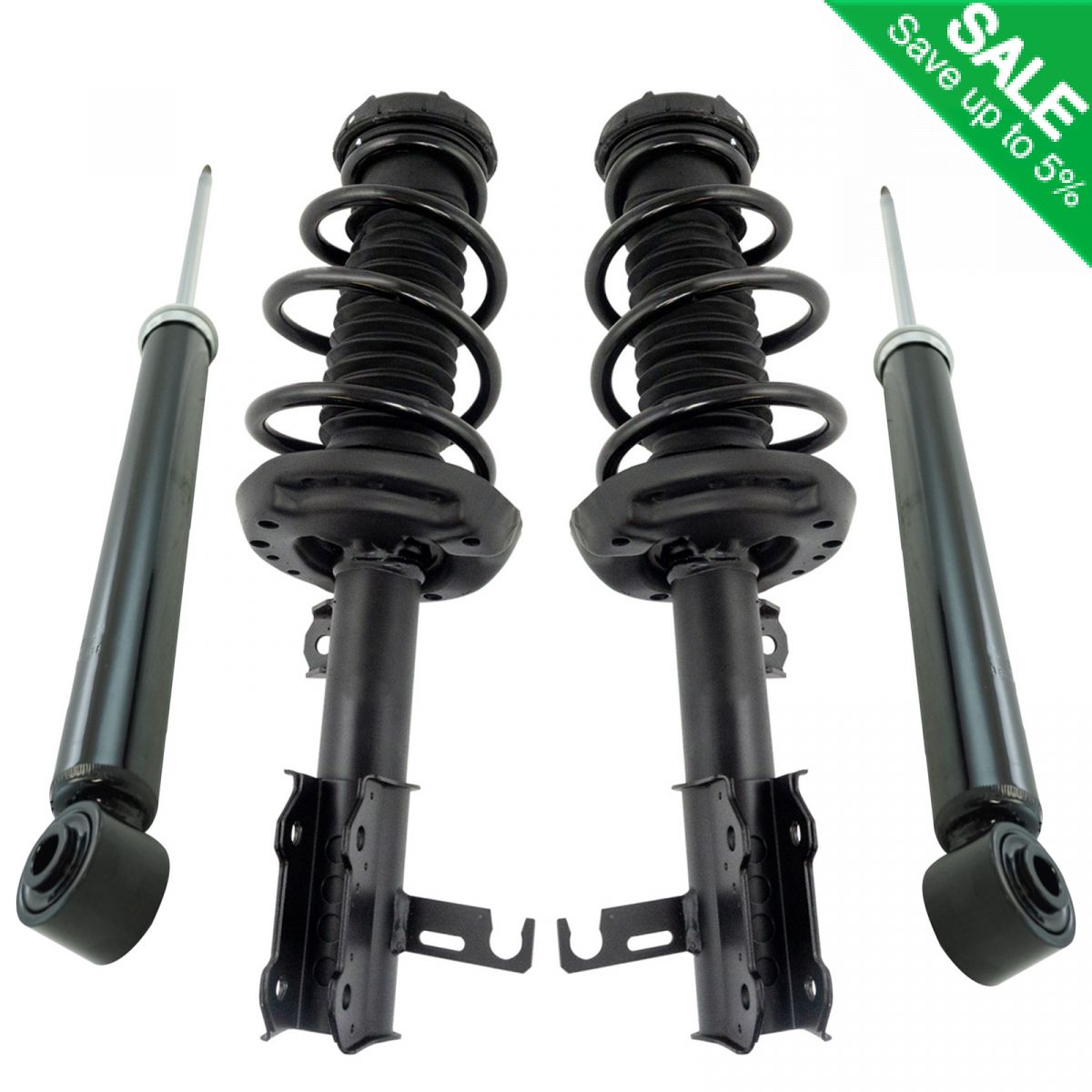 Complete Front Rear Shock Strut Spring Assembly Kit Set 4pc for Chevy