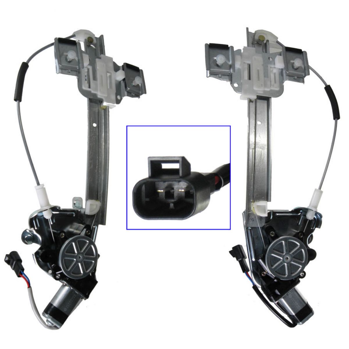 Power Window Regulator with Motor Rear Pair Set for 00-05 Pontiac